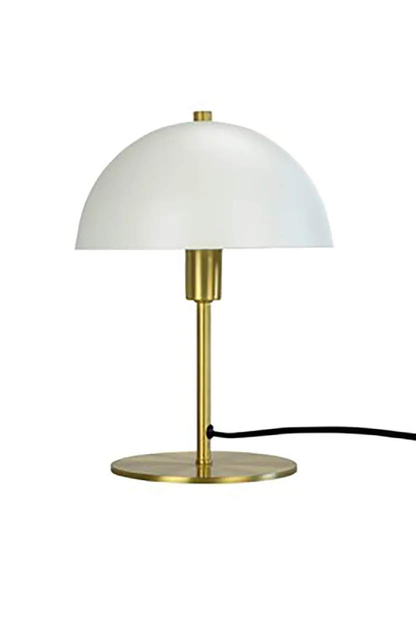 Dyberg Larsen Bordlamper Malmø Bordlampe i Mat hvid/messing, 1