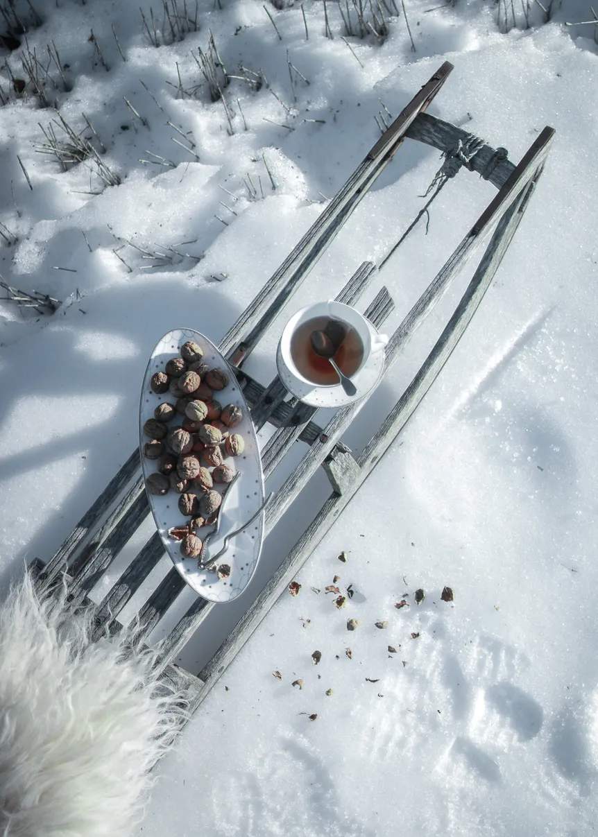 Wik & Walsøe Serveringsfade Julemorgen Girlander Fad i Multifarvet, 41 cm, 2