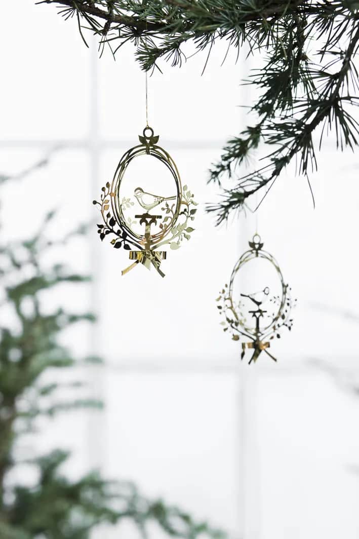 Jette Frölich Design Julekugler Ophæng - 2 stk. i Guld, 2