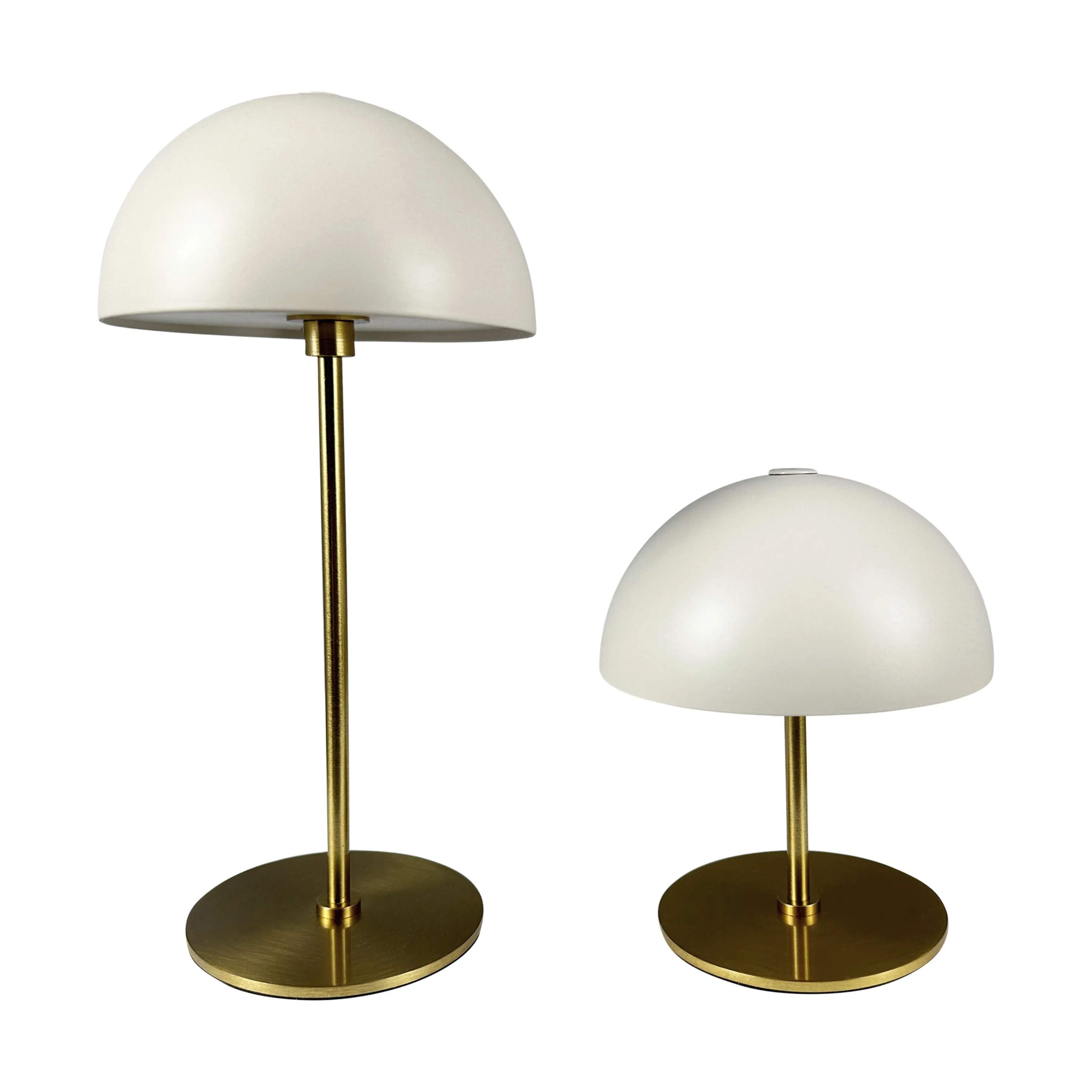 Dyberg Larsen LED-lamper Along LED-Bordlampe - 2 stk i Beige/ Messing, 1