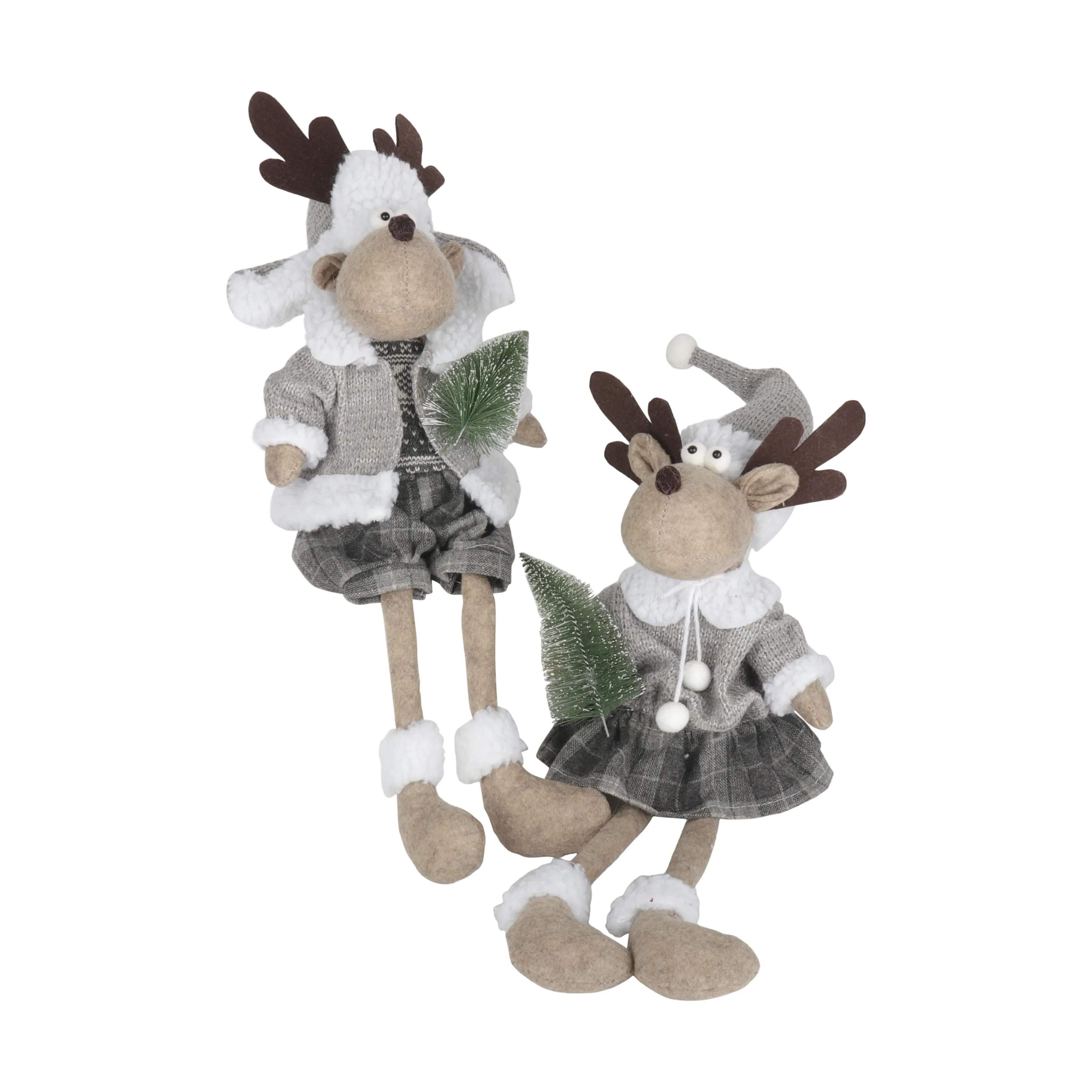 Casa Christmas Dyrefigurer Rensdyr i Siddende dreng, 3