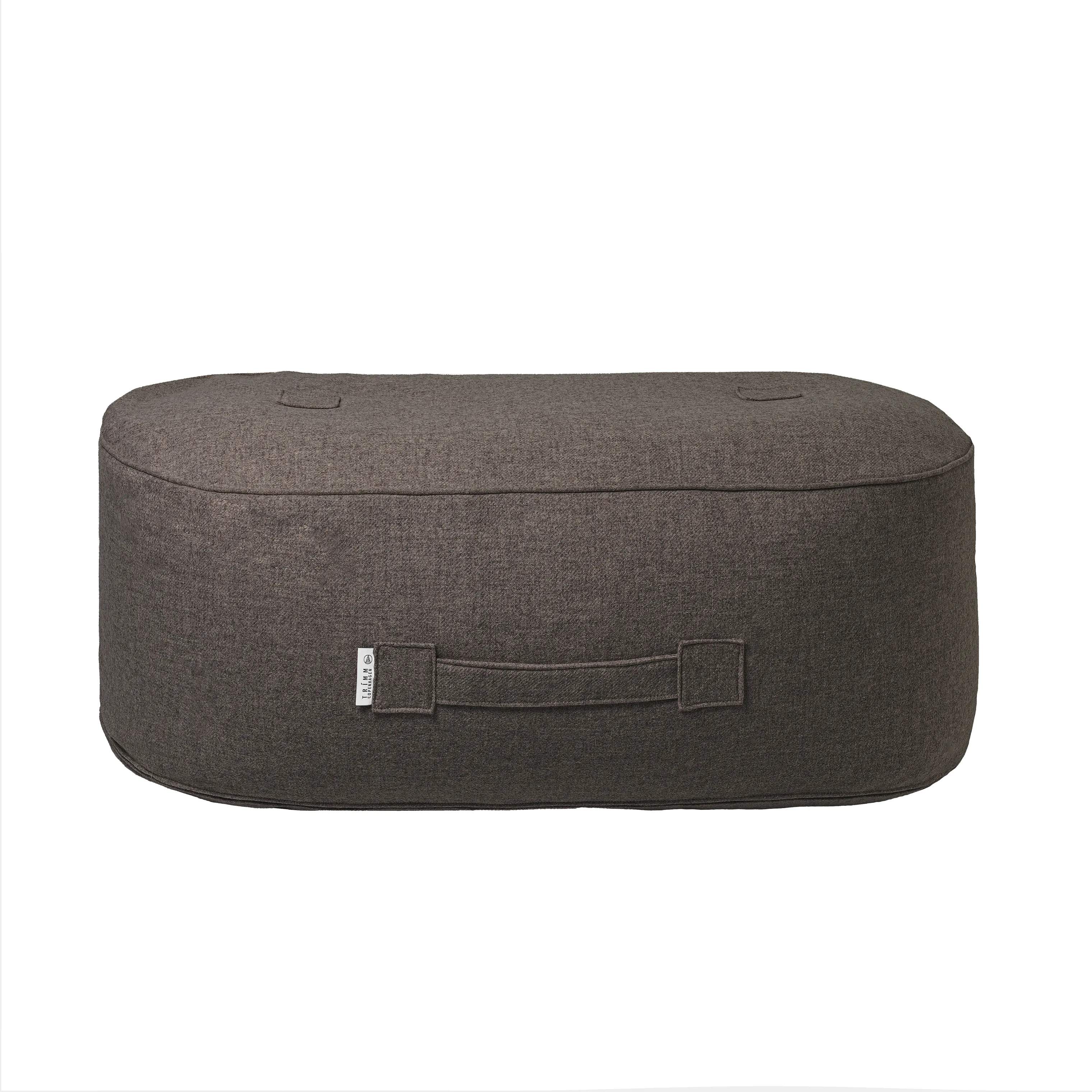 Oblong Puf, brun, large
