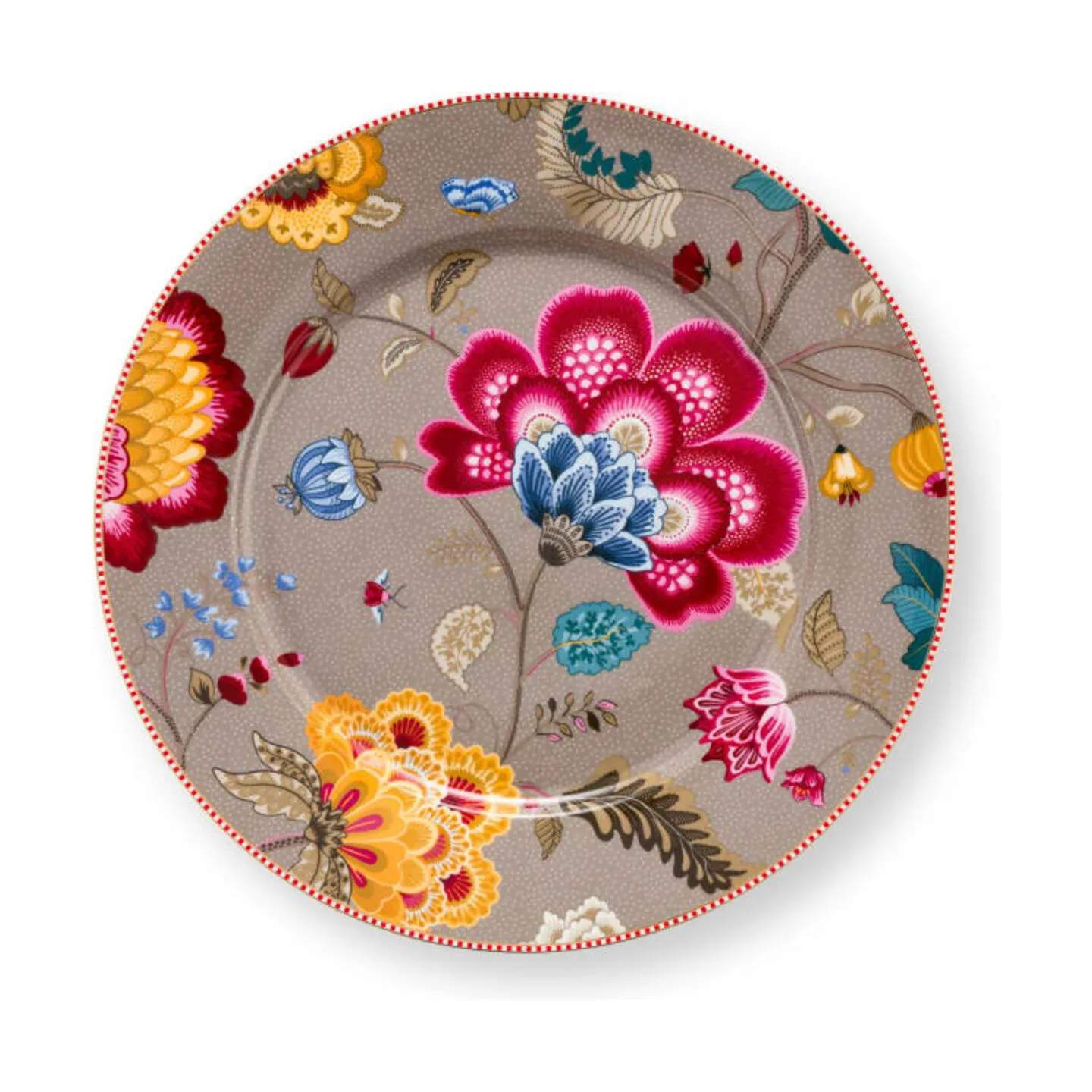 PIP Studio Frokosttallerkener Blooming Tales Tallerken i brun, 31,5 cm, 1