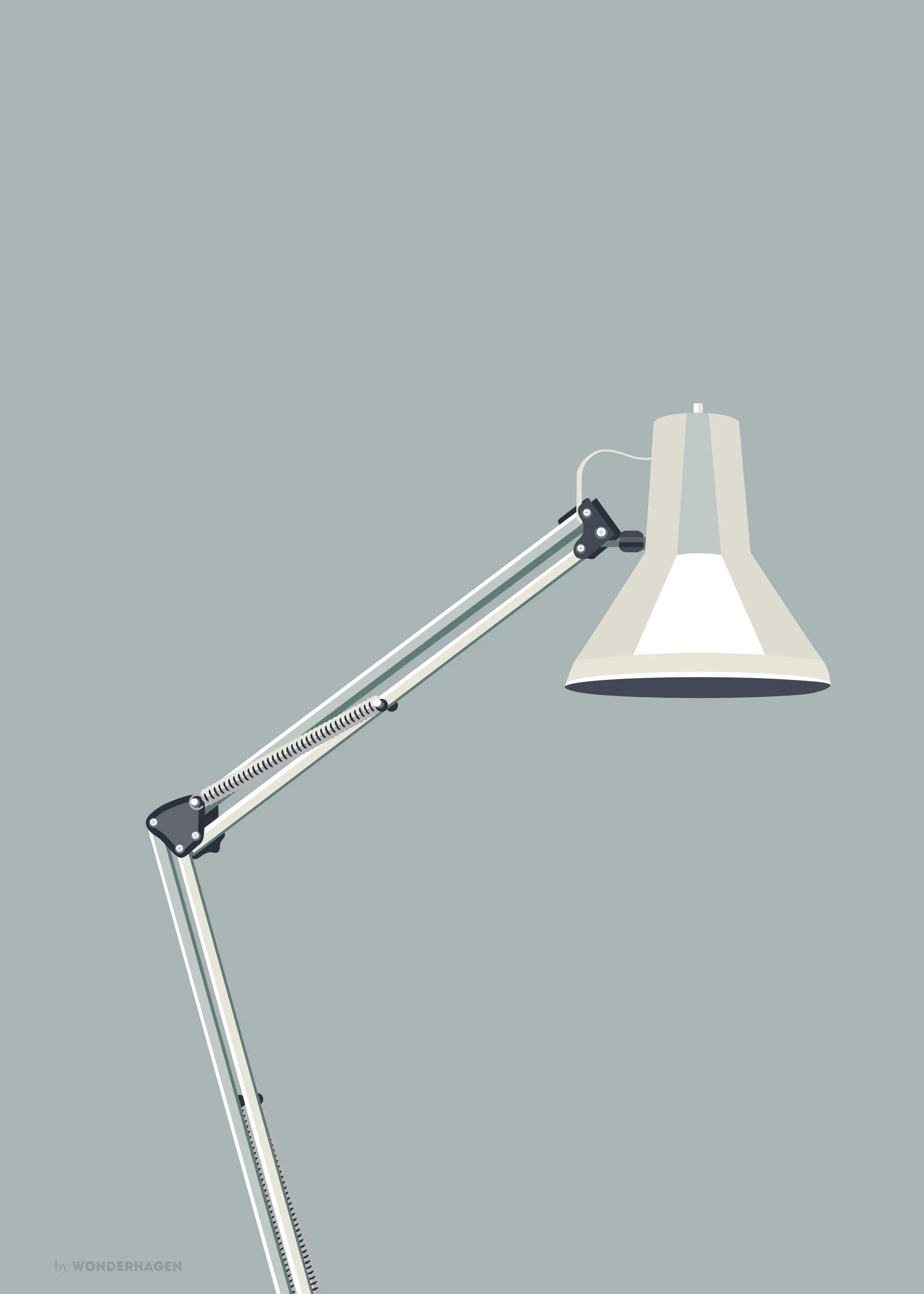 Plakat Arkitektlampe, flerfarvet, large