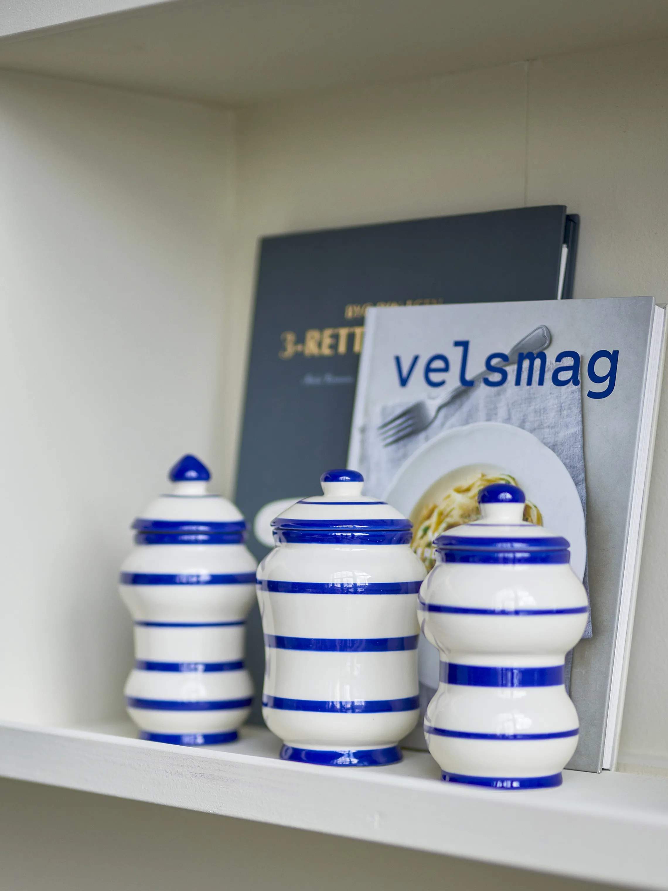 Bloomingville Krukker med låg Maynard Krukke m.låg - 3 stk. i Blå, 2