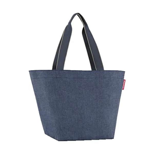 Shopper - M, herringbone dark blue, large