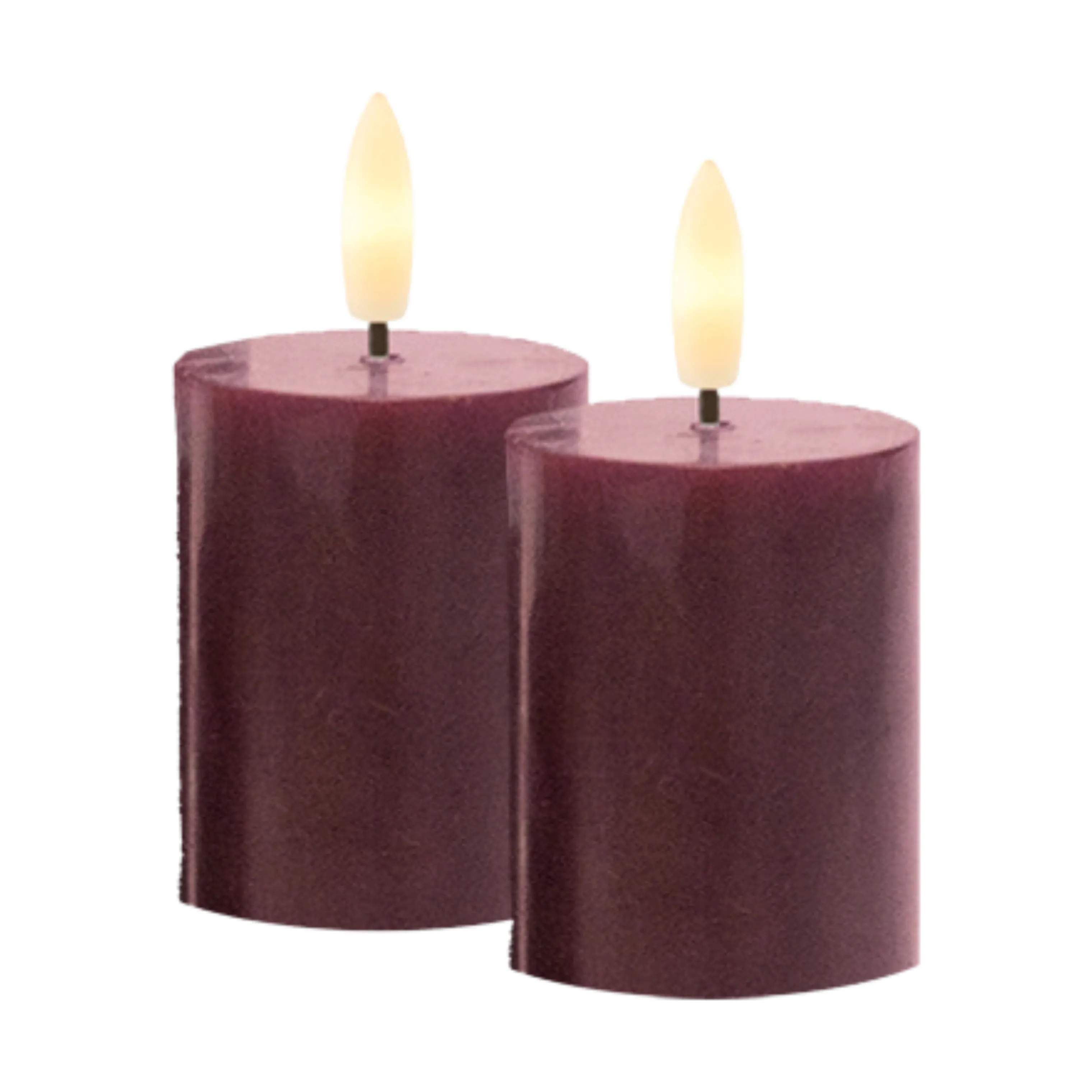 Sirius LED-lys Sille Genopladelig LED Bloklys - 2 stk. i Bordeaux, 1