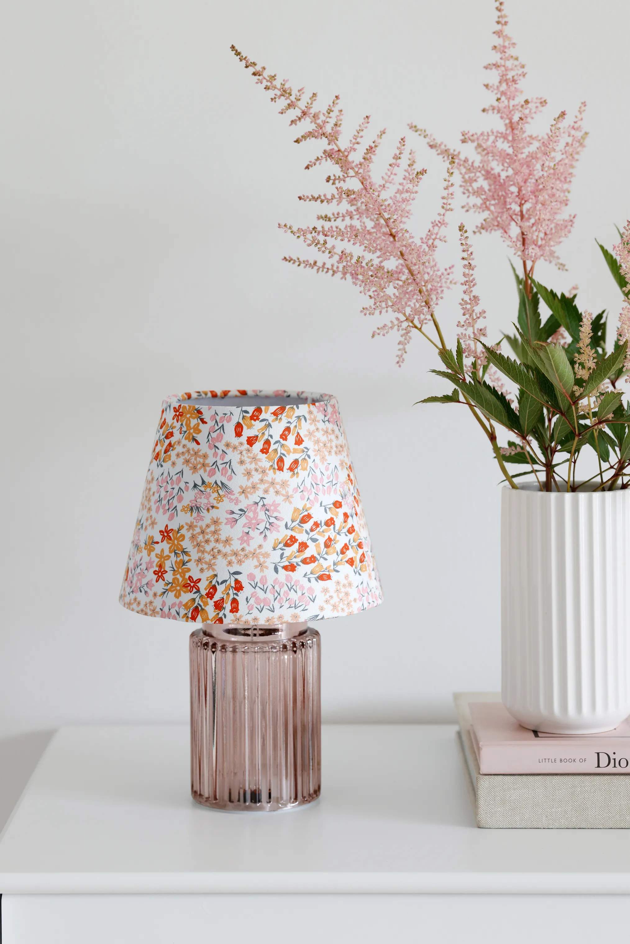 CASA Living LED-lamper LED Glaslampe i Rosa, 27 cm, 2
