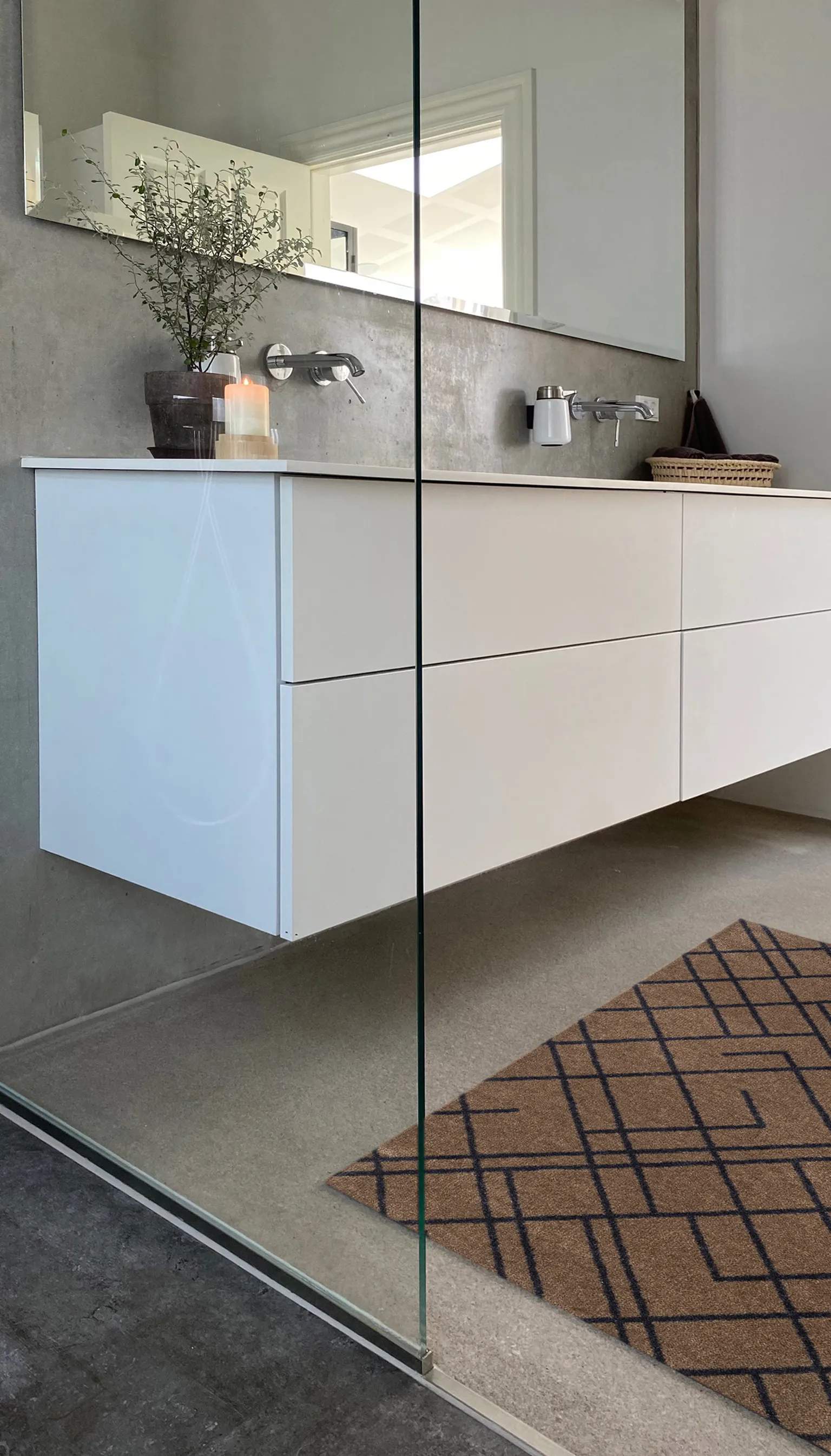 Tica Copenhagen Dørmåtter Lines Dørmåtte i sand , B90 x L60 cm, 3