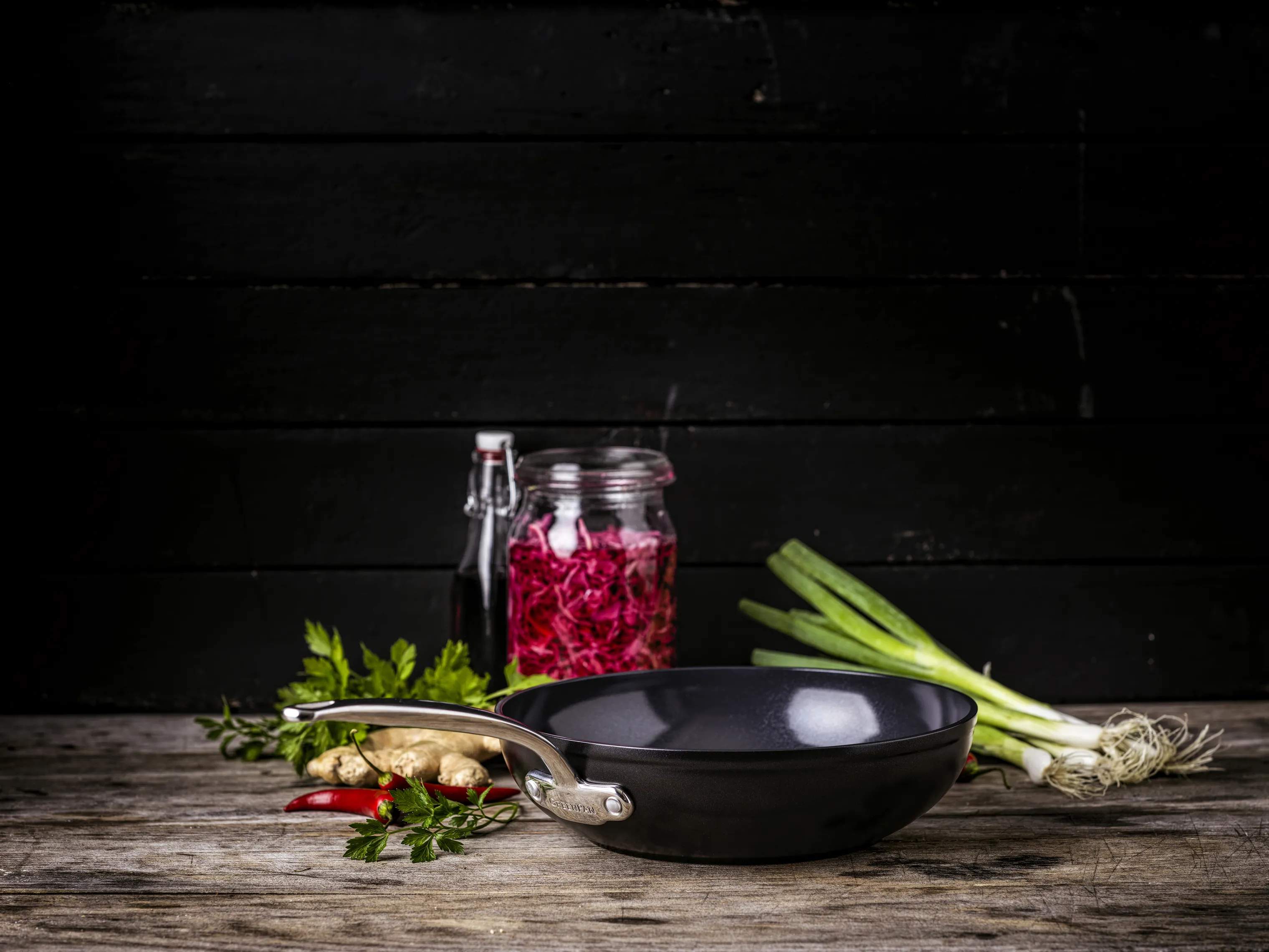 Greenpan Wokpander Barcelona Pro Wok i Sort, 2