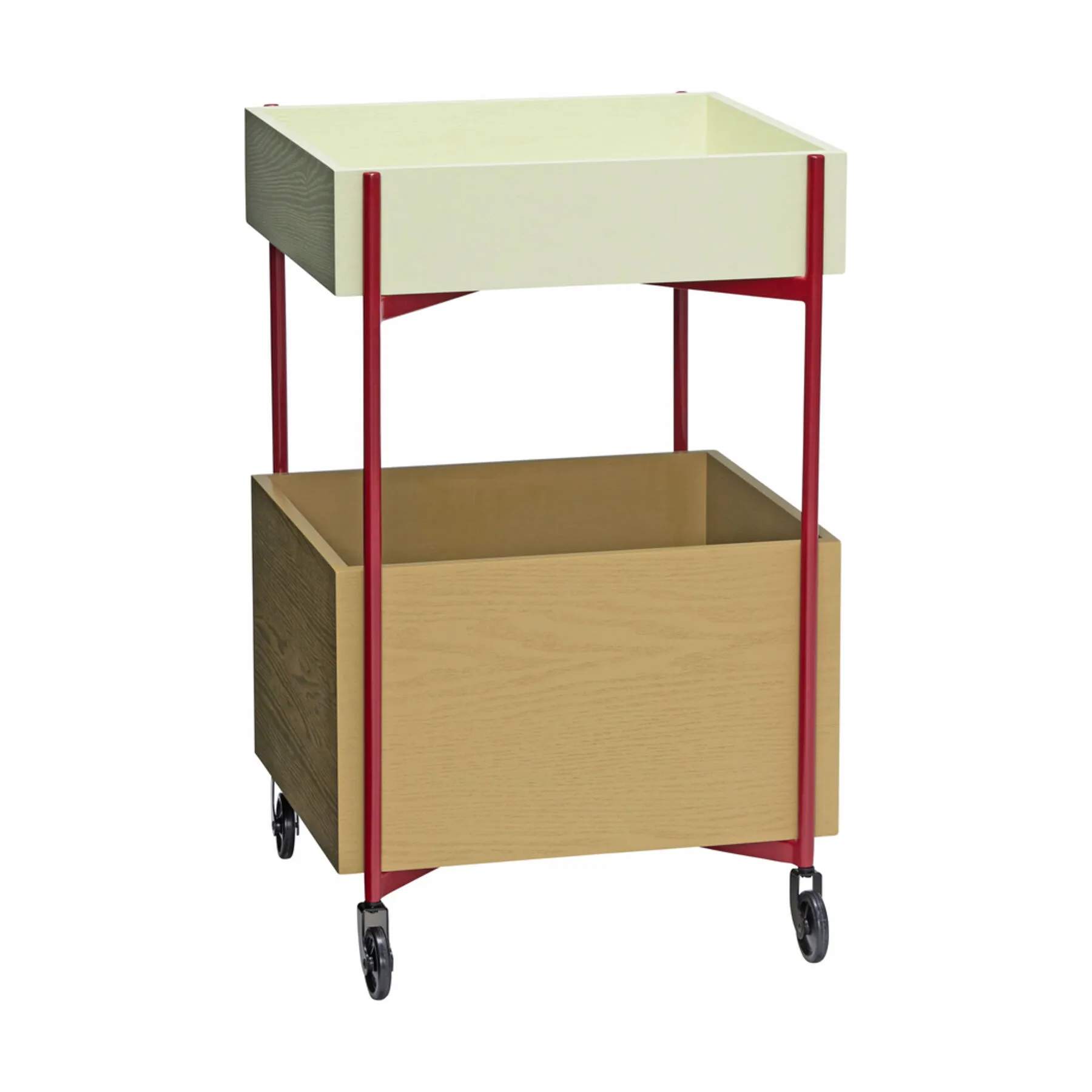 Hübsch Bakkeborde Fresh Rullebord i Khaki/Burgundy, 1