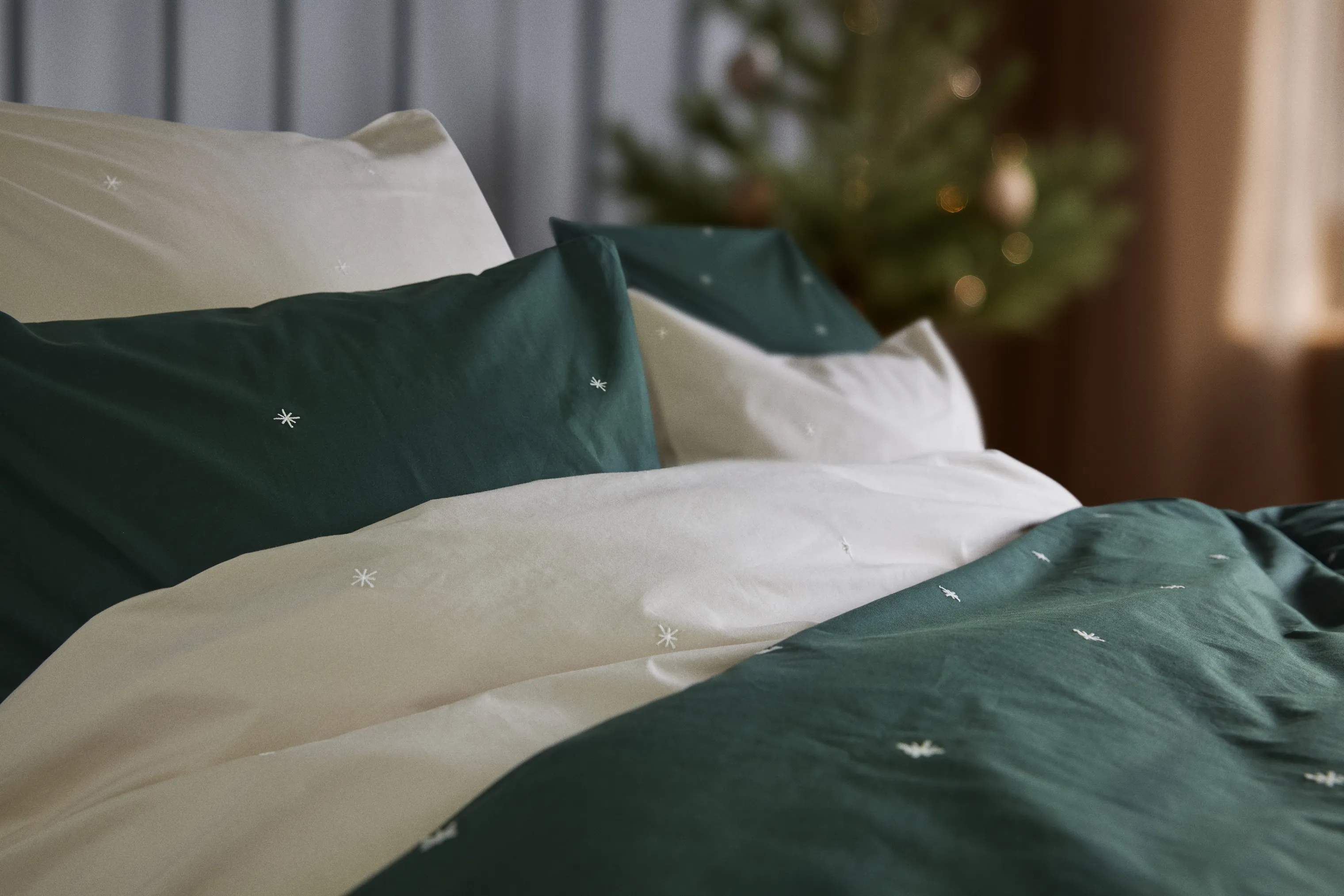 Juna Sengetøj Christmas Fable Sengetøj i Beige, B140 x L200 cm, 7