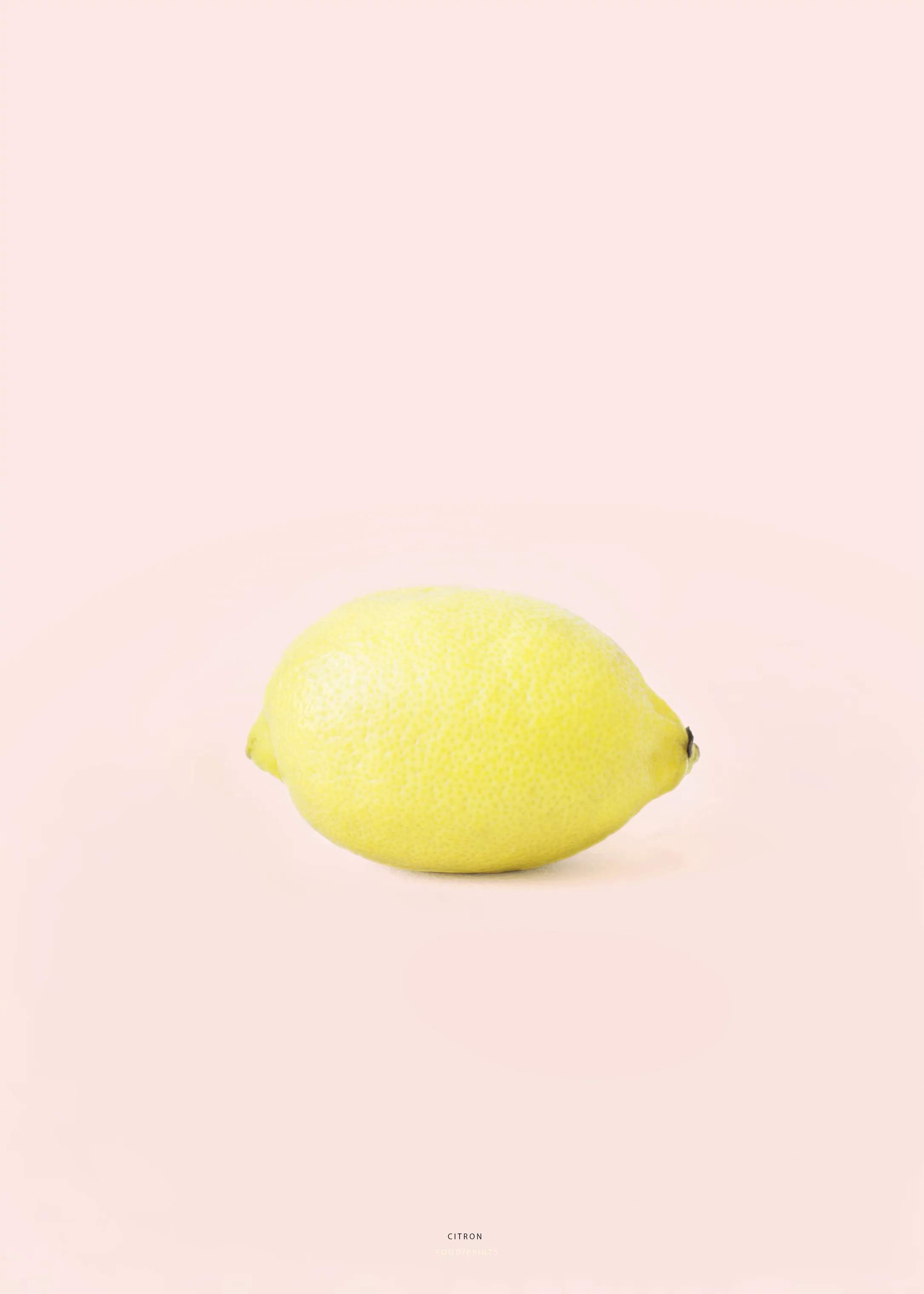 MAD PLAKAT Plakat Citron, gul/lyserød, large