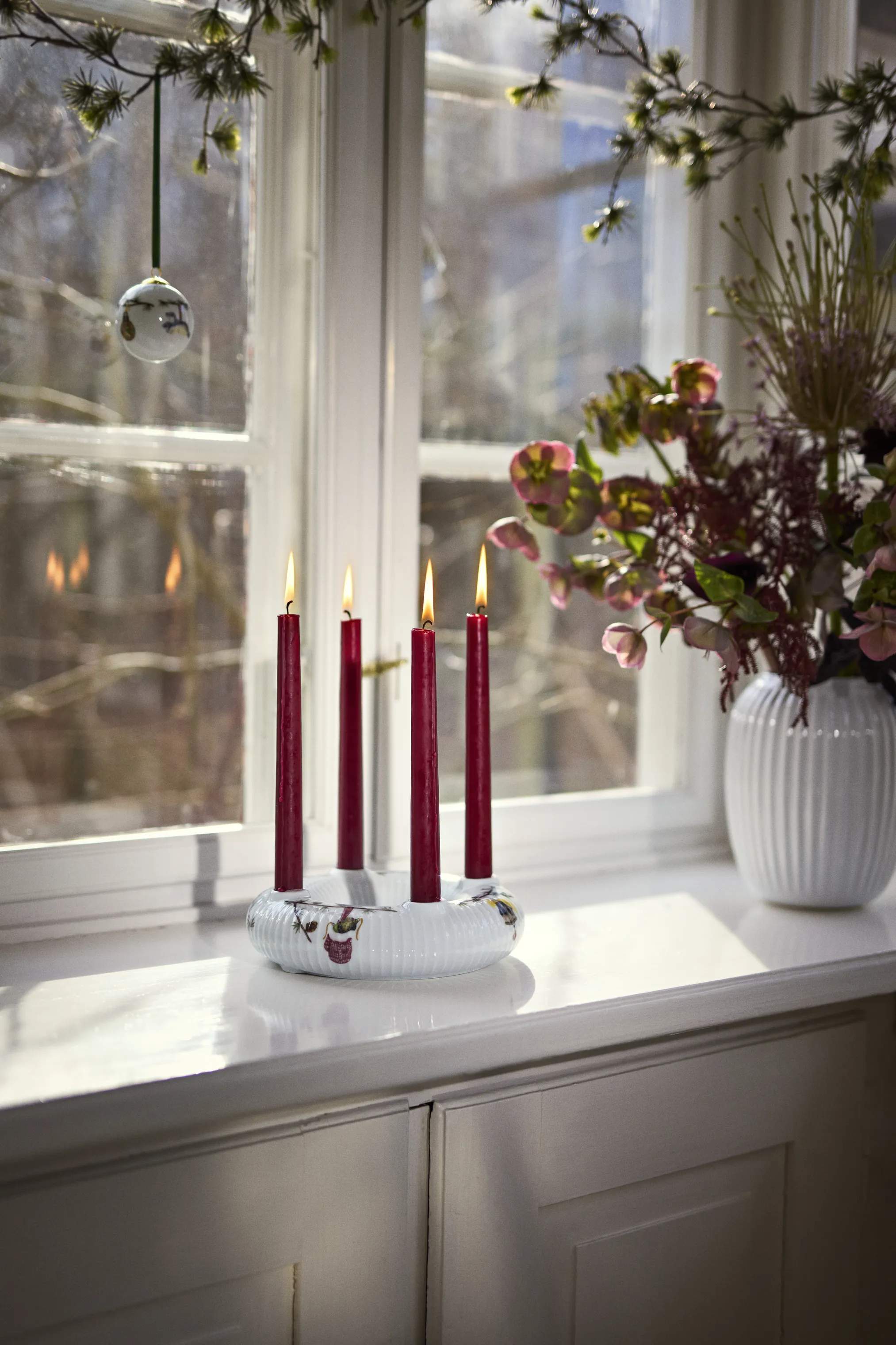 Kähler Jule- og adventsstager Hammershøi Jul Adventsstage i Hvid m. deko, 6
