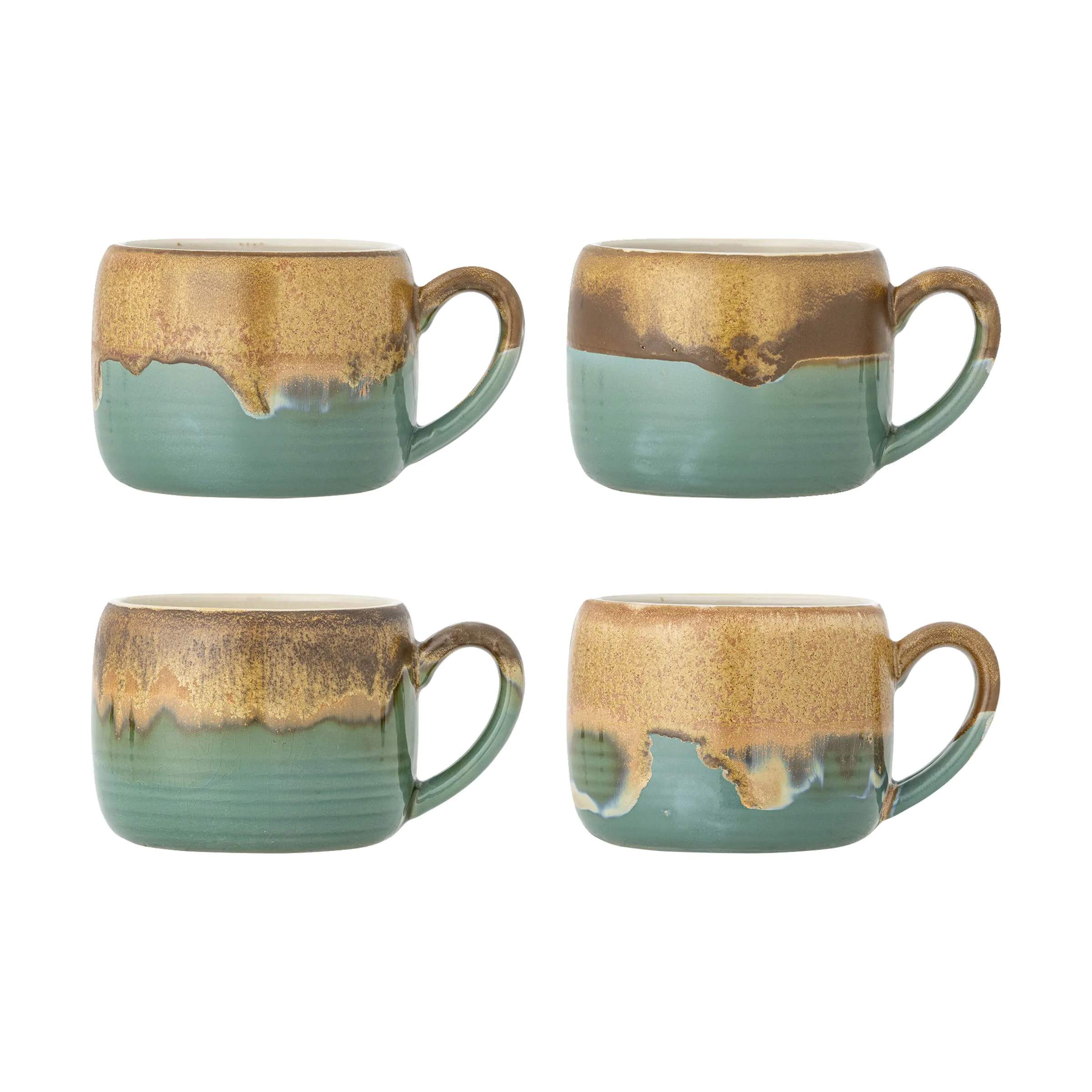 Bloomingville Skåle Sheen Krus - 4 stk. i Green, 1