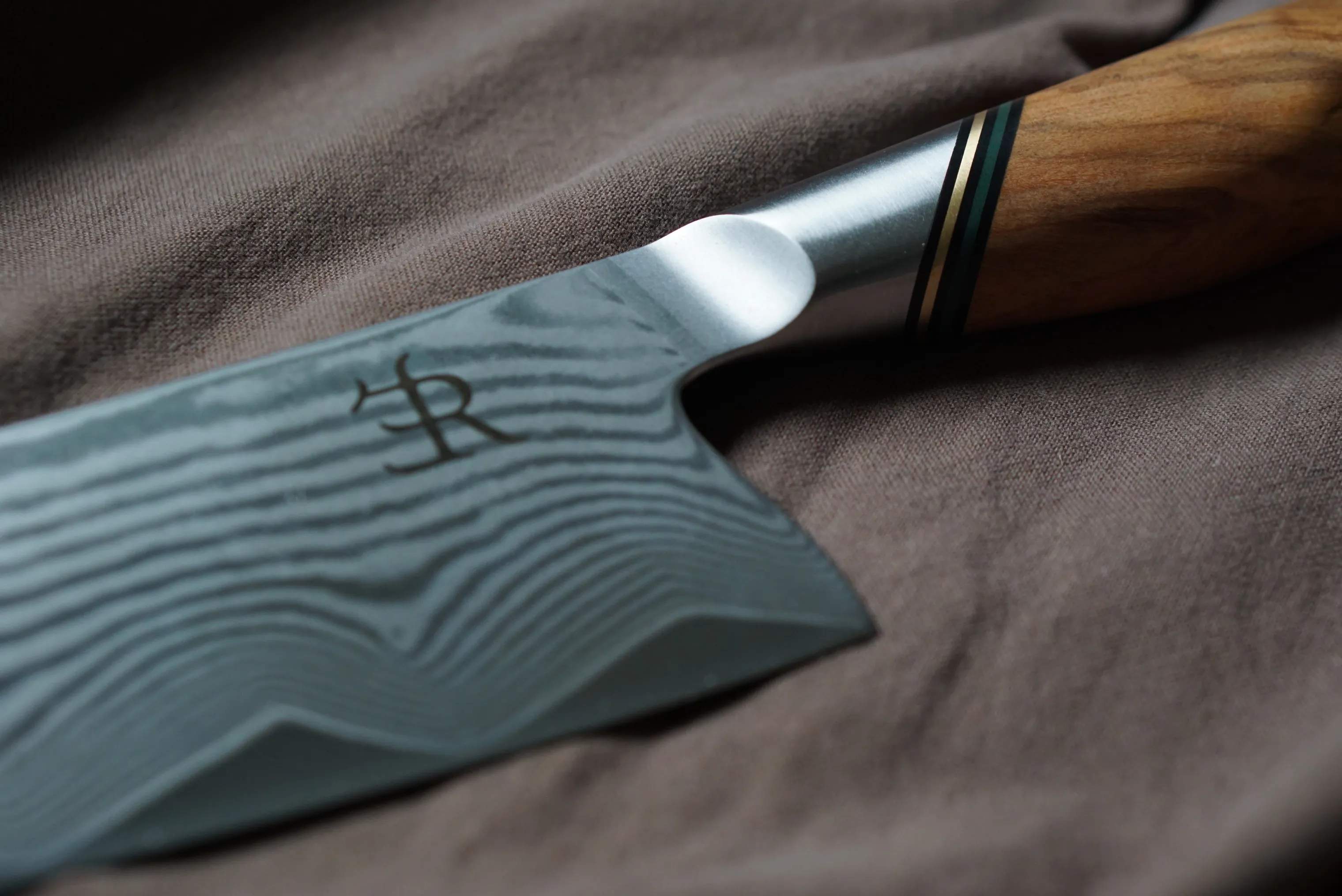 Ryda Knives Kokkeknive A-73 Kokkekniv i rustfrit stål/brun, 2