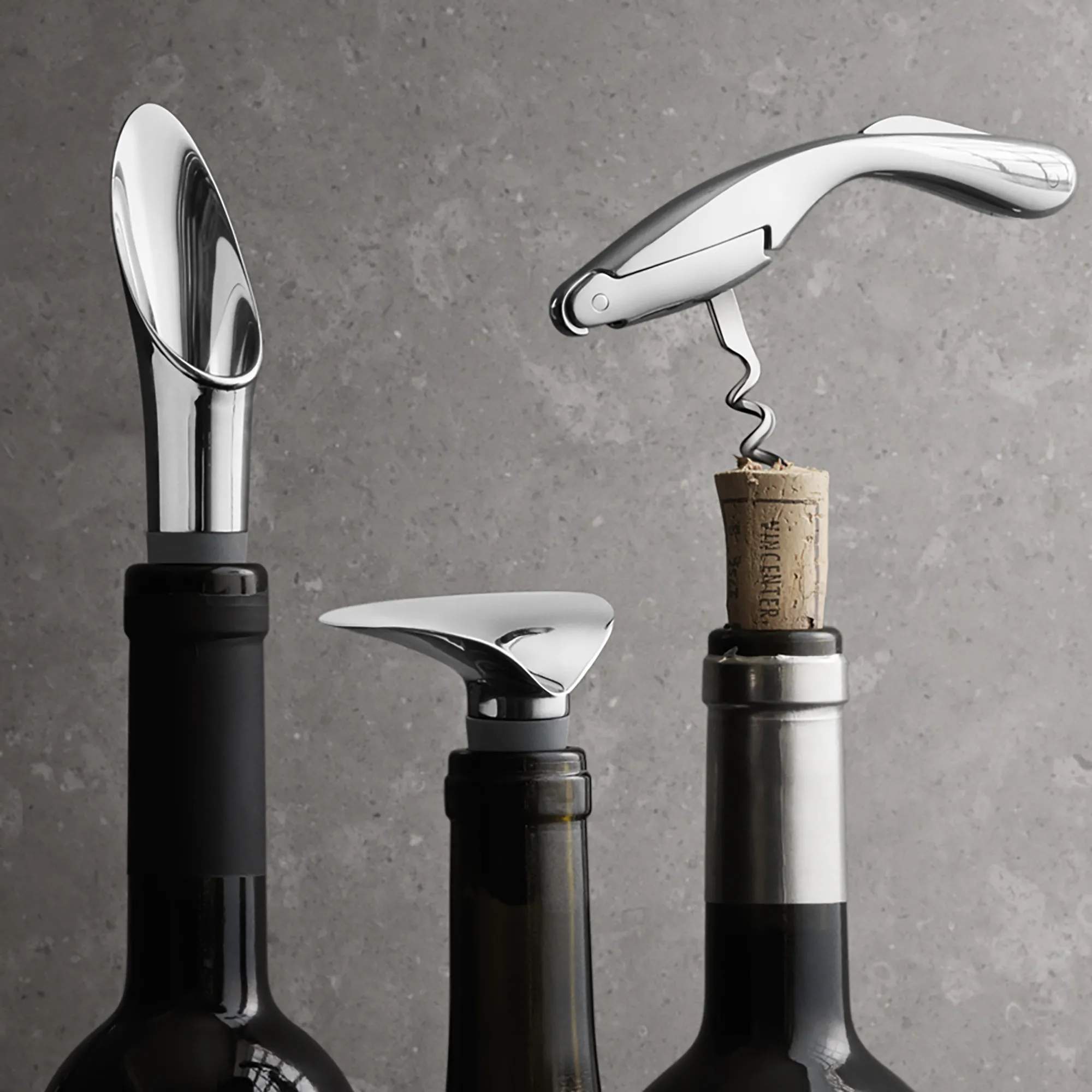 Georg Jensen Vinsæt Wine & Bar Vinsæt - 3 dele i Sølvfarvet/sort, 2