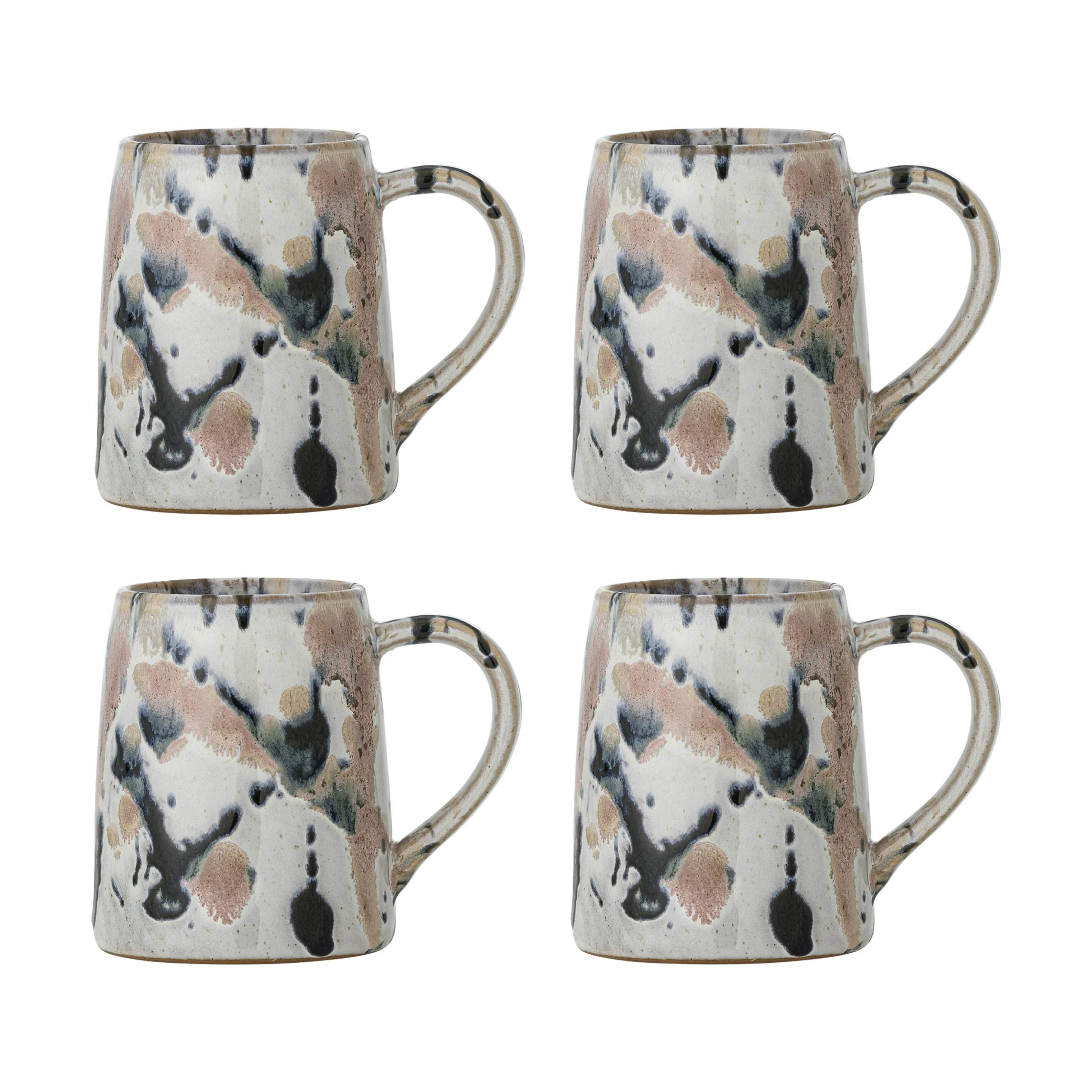 Creative Collection Krus og kopper med hank Winnie Krus - 4 stk. i Multifarvet/beige, 1