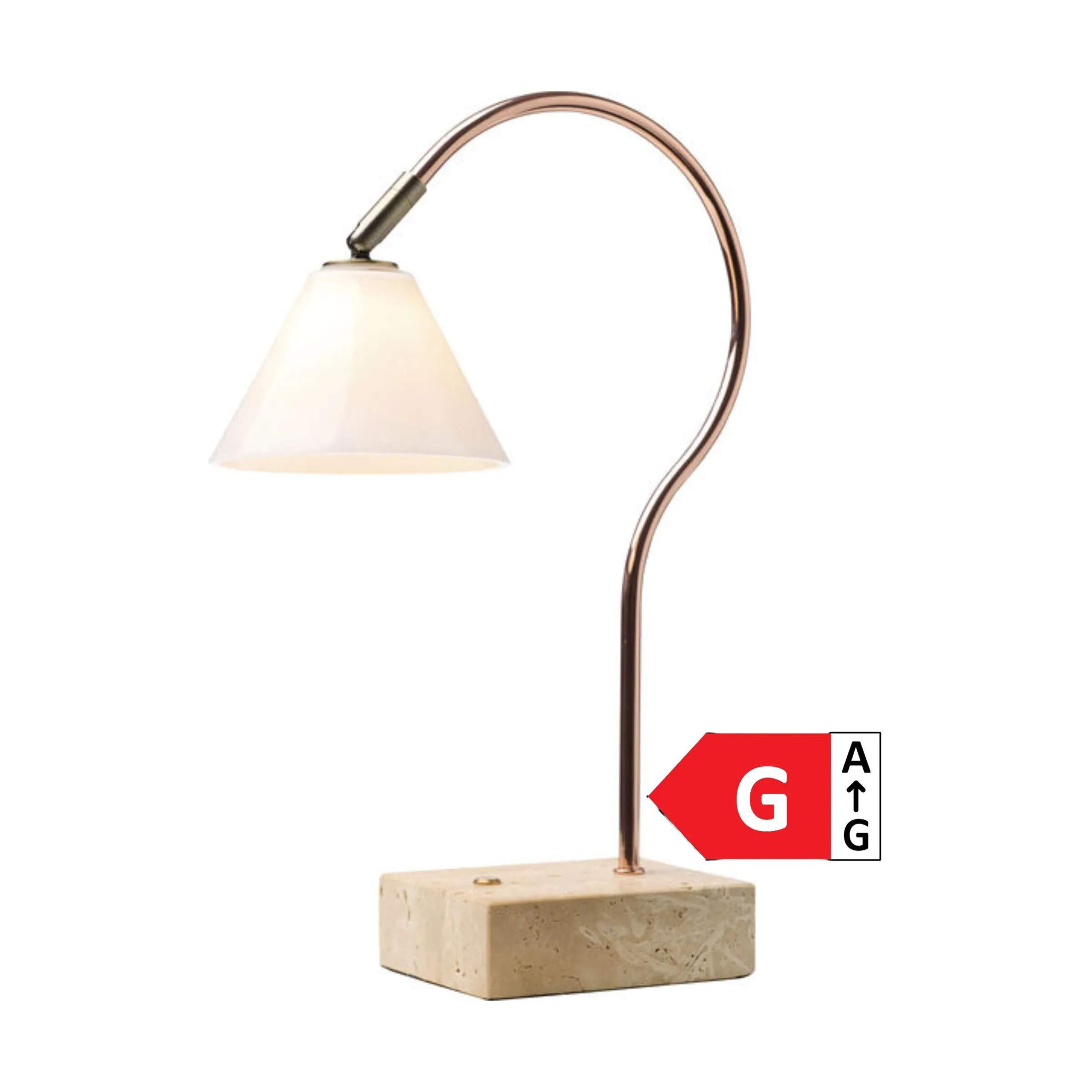 Halo Design Bordlamper Question Bordlampe i Kobber/Opal, 6