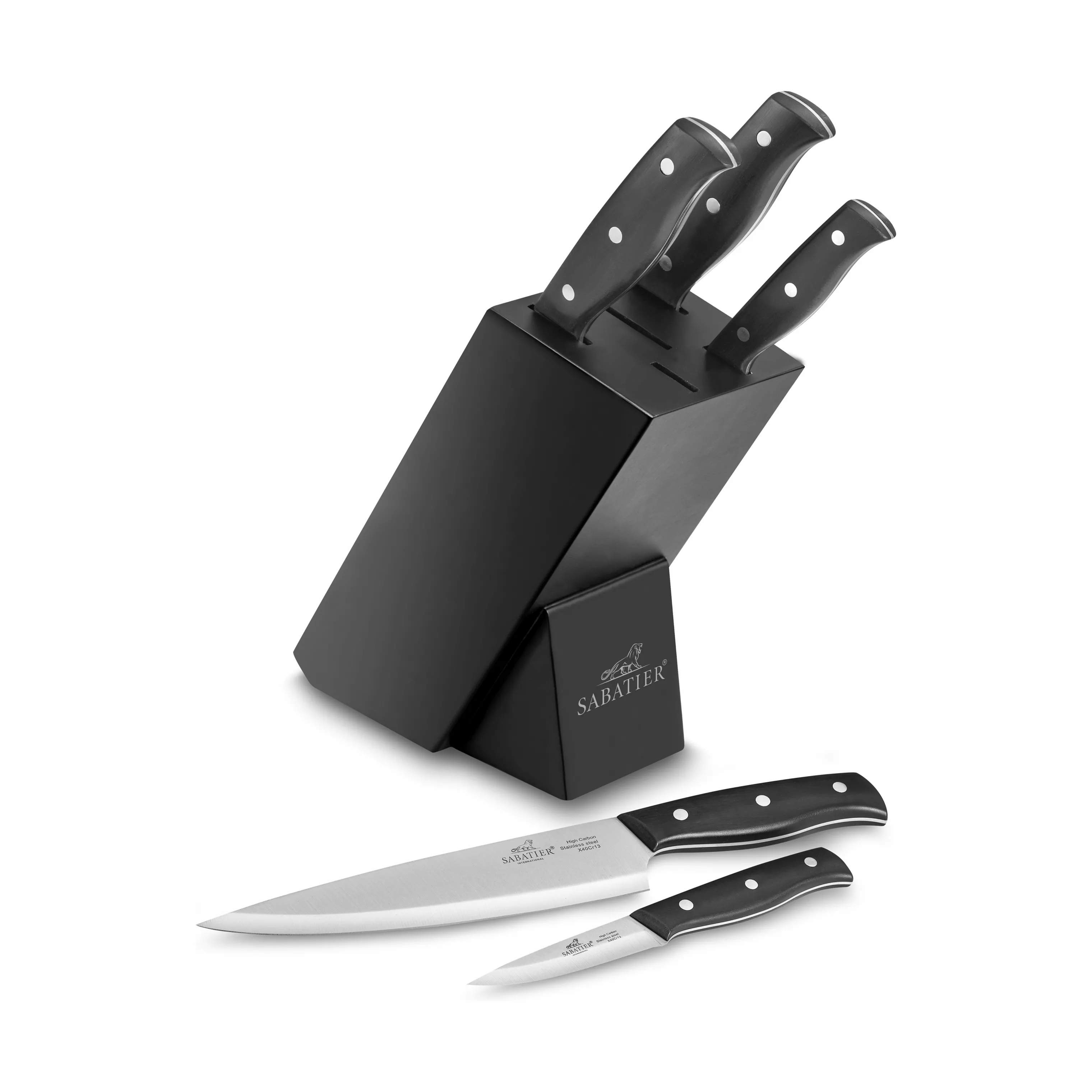 Lion Sabatier Knivblokke med knive Mon Bloc Knivblok - 6 dele i Sort, 4