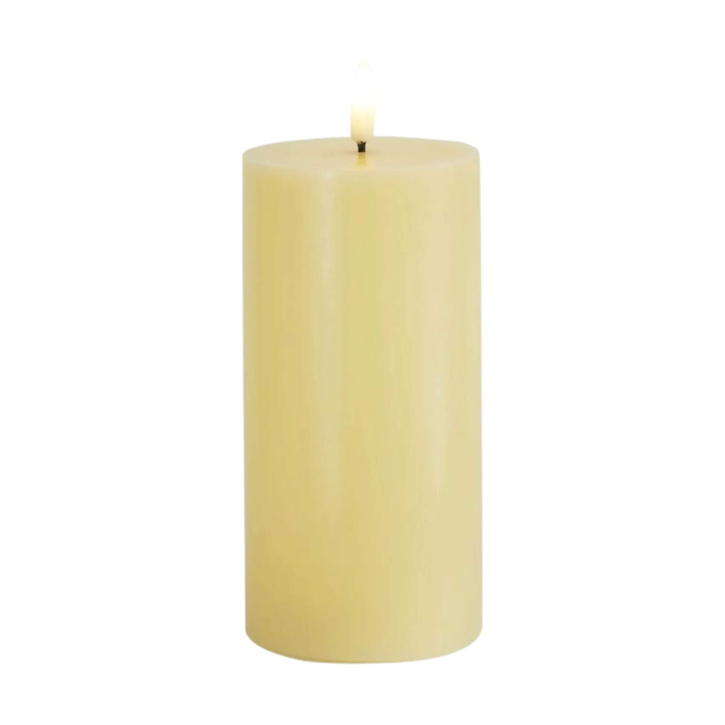 Sirius LED-lys Sille LED Bloklys i Pale Yellow, H15 x Ø7,5 cm, 1