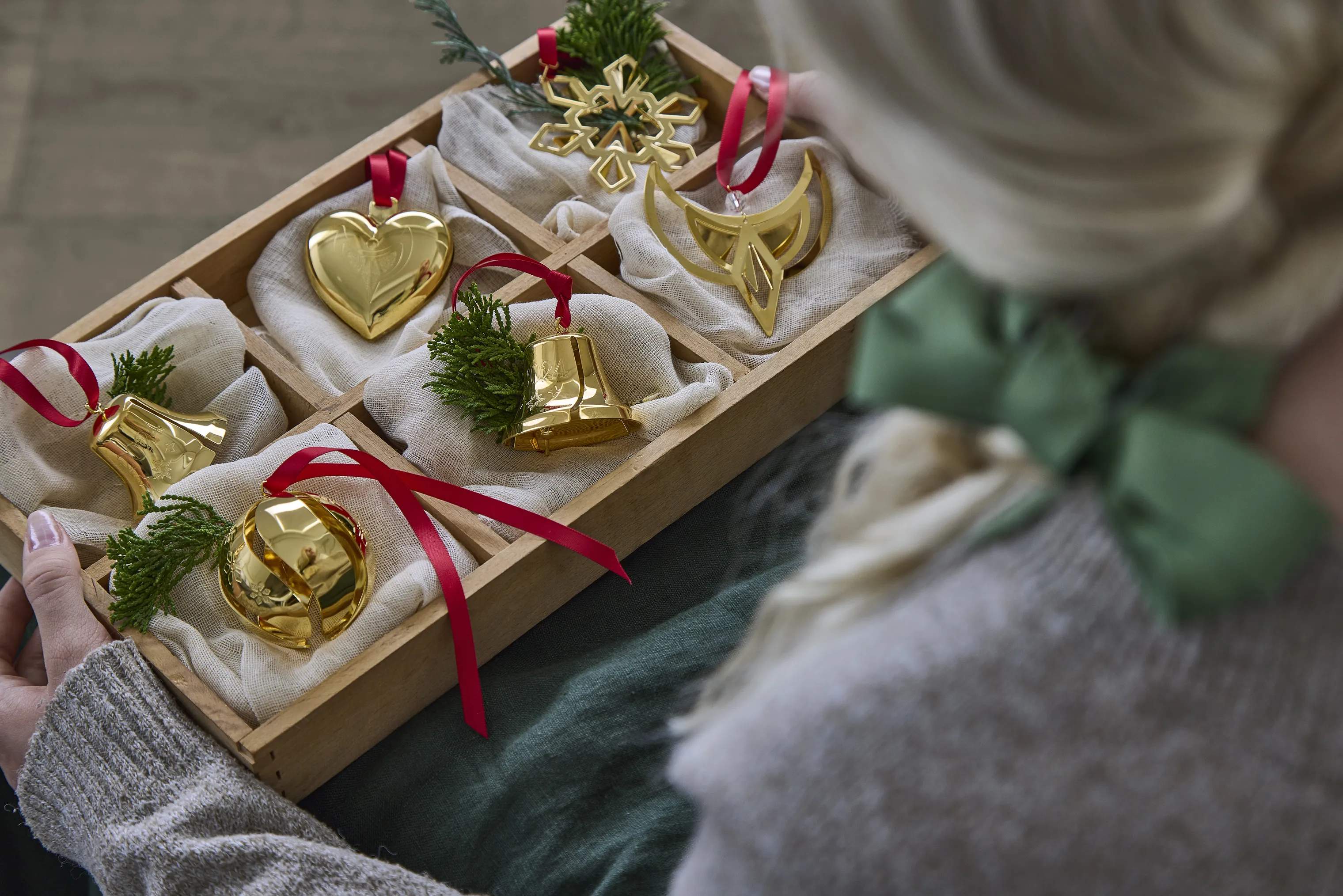 Georg Jensen Juleophæng Christmas Collectibles CC 2024 Juleornament - 2 stk i guld, 2