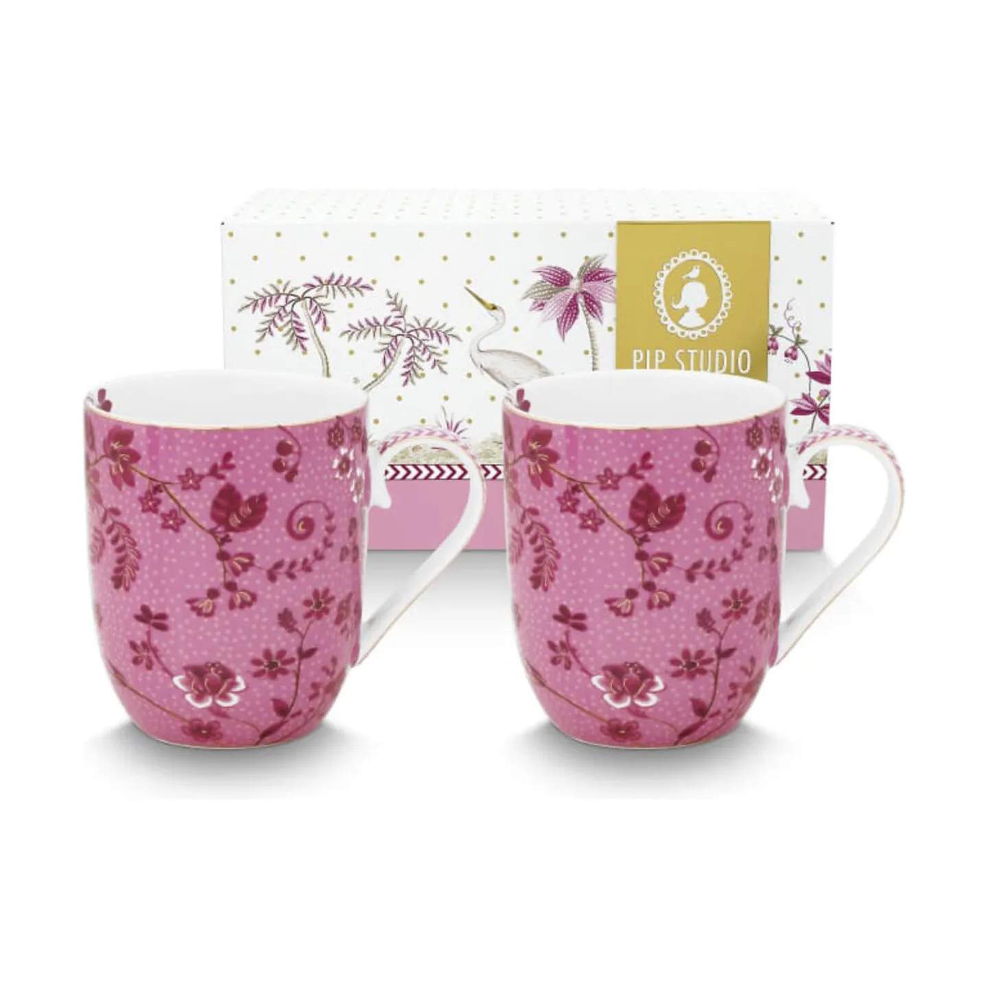 PIP Studio Krus og kopper med hank Jolie Flowers Krus - 2 stk. i 14.5 cl, 1
