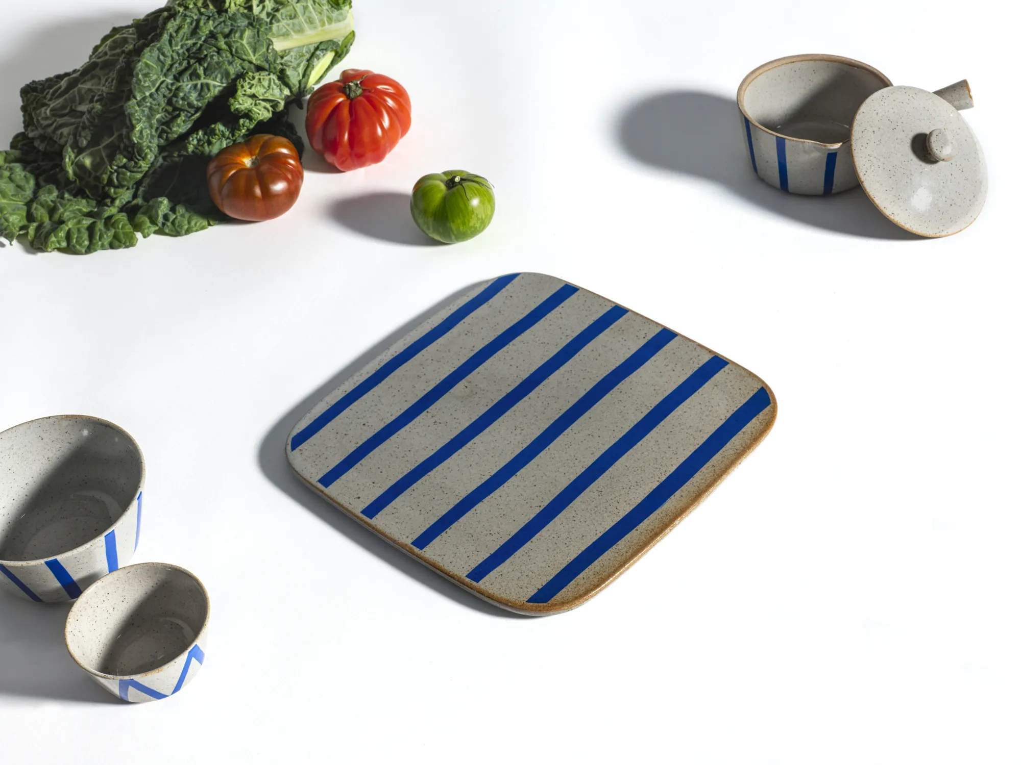 Lyngby Porcelæn Serveringsfade Lyngby Porcelæn DAN-Ild Serveringsfad i Stribe, 3