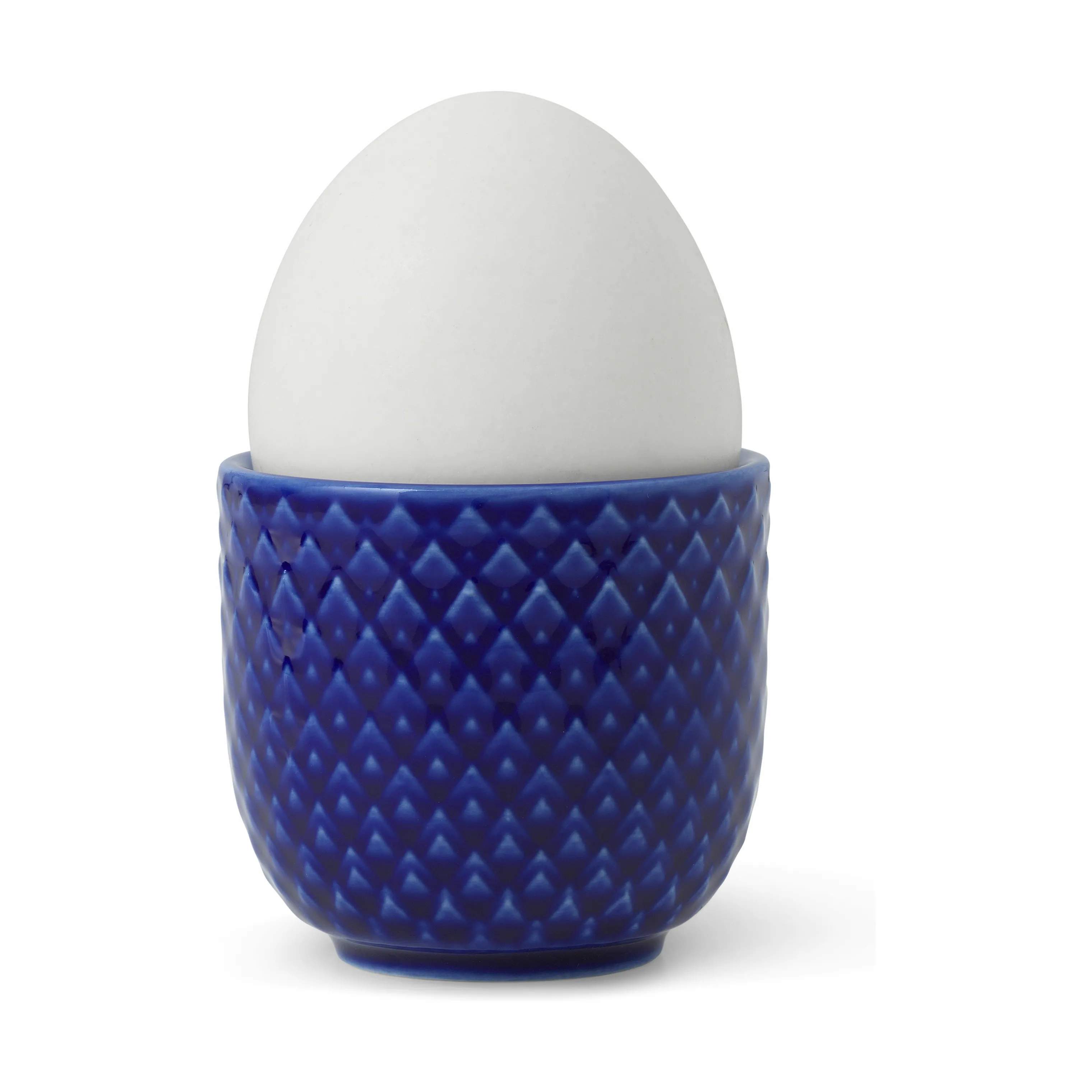 Lyngby Porcelæn Æggebægere Rhombe Color Æggebæger i Mørkeblå, 3