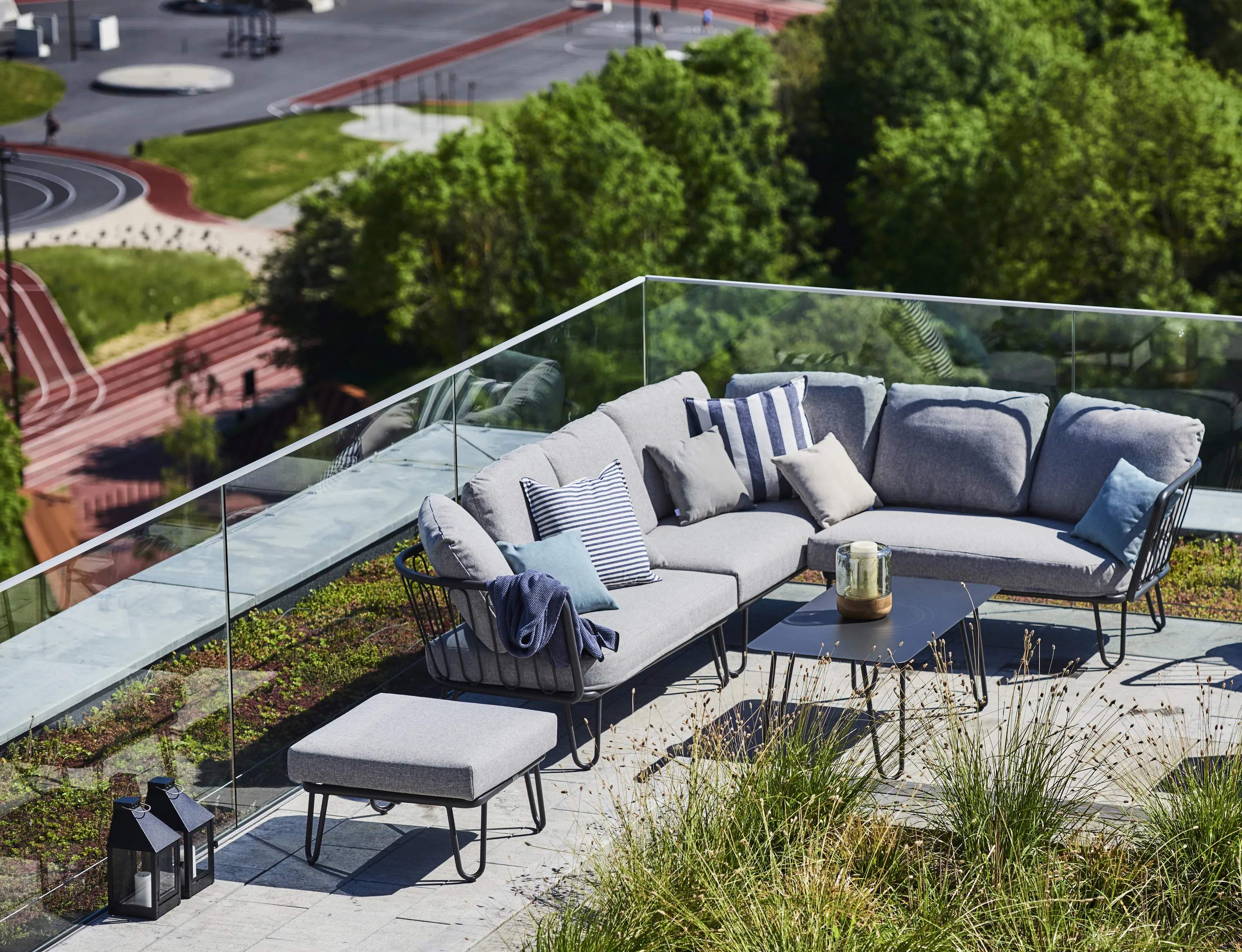 Mandalay Loungestole IVY Easy Lounge Puf i Antracit, 2
