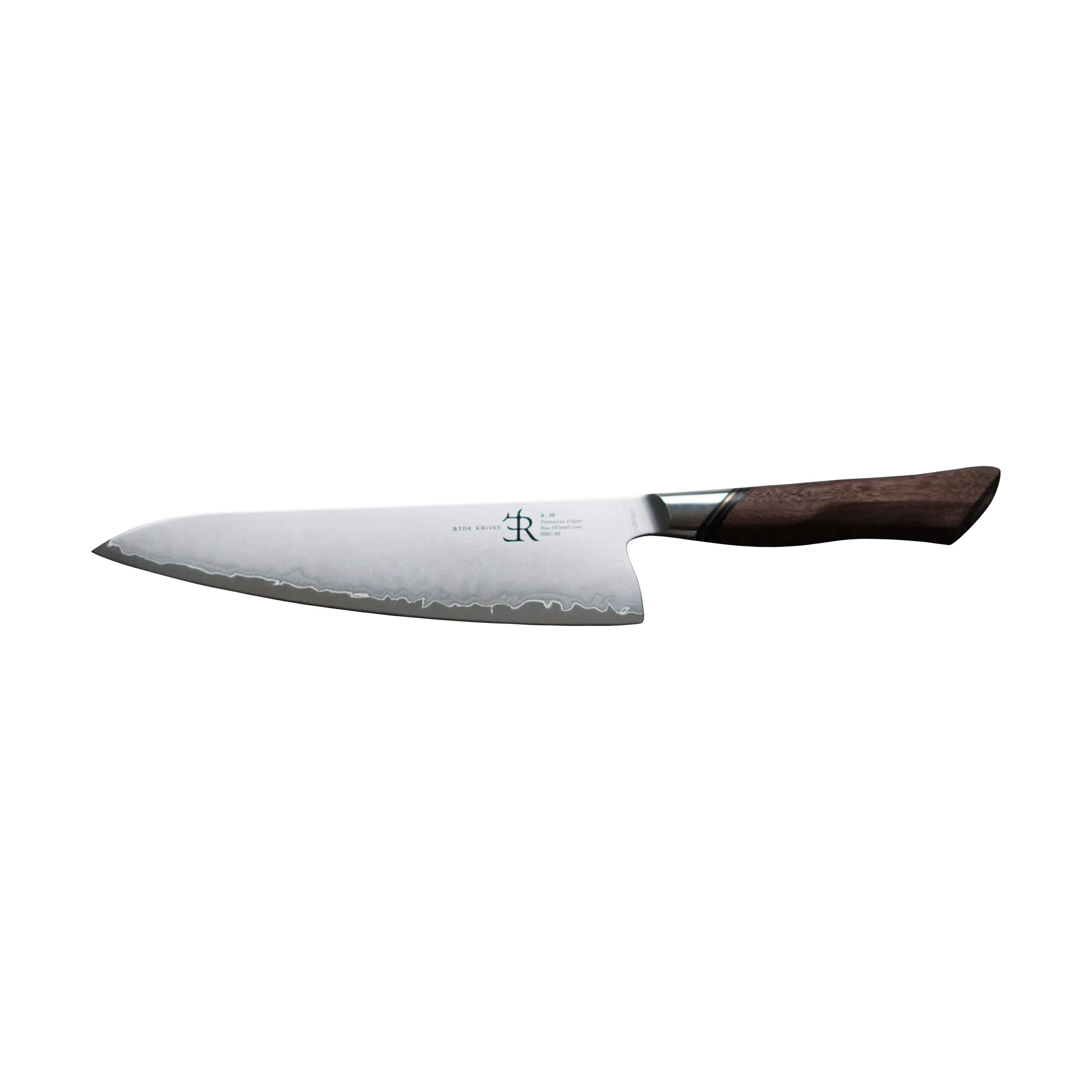 Ryda Knives Kokkeknive A30 Kokkekniv i rustfrit stål/brun, 1