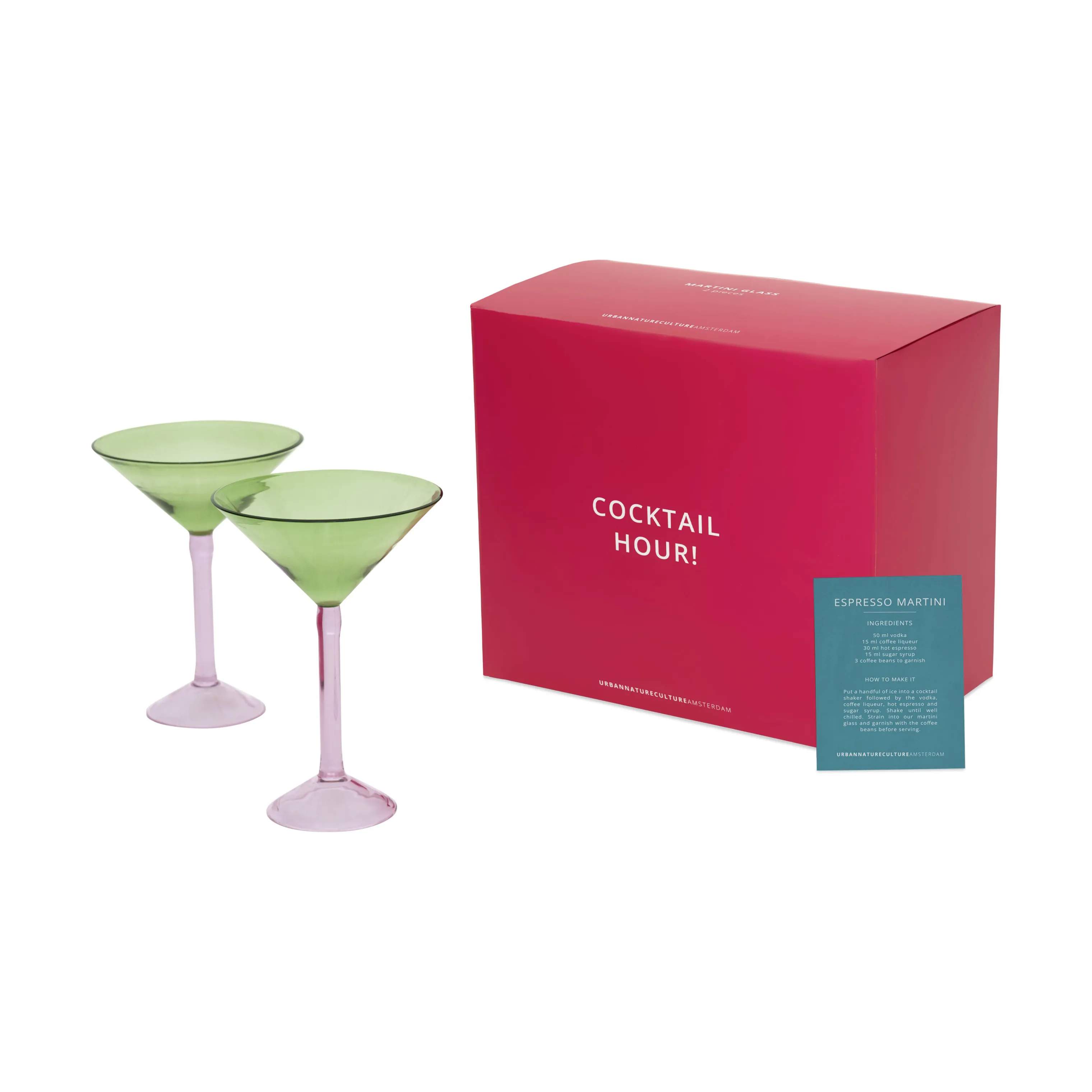 Urban Nature Culture Cocktailglas Martini Cocktailglas - 2 stk. i Apple Green, 4