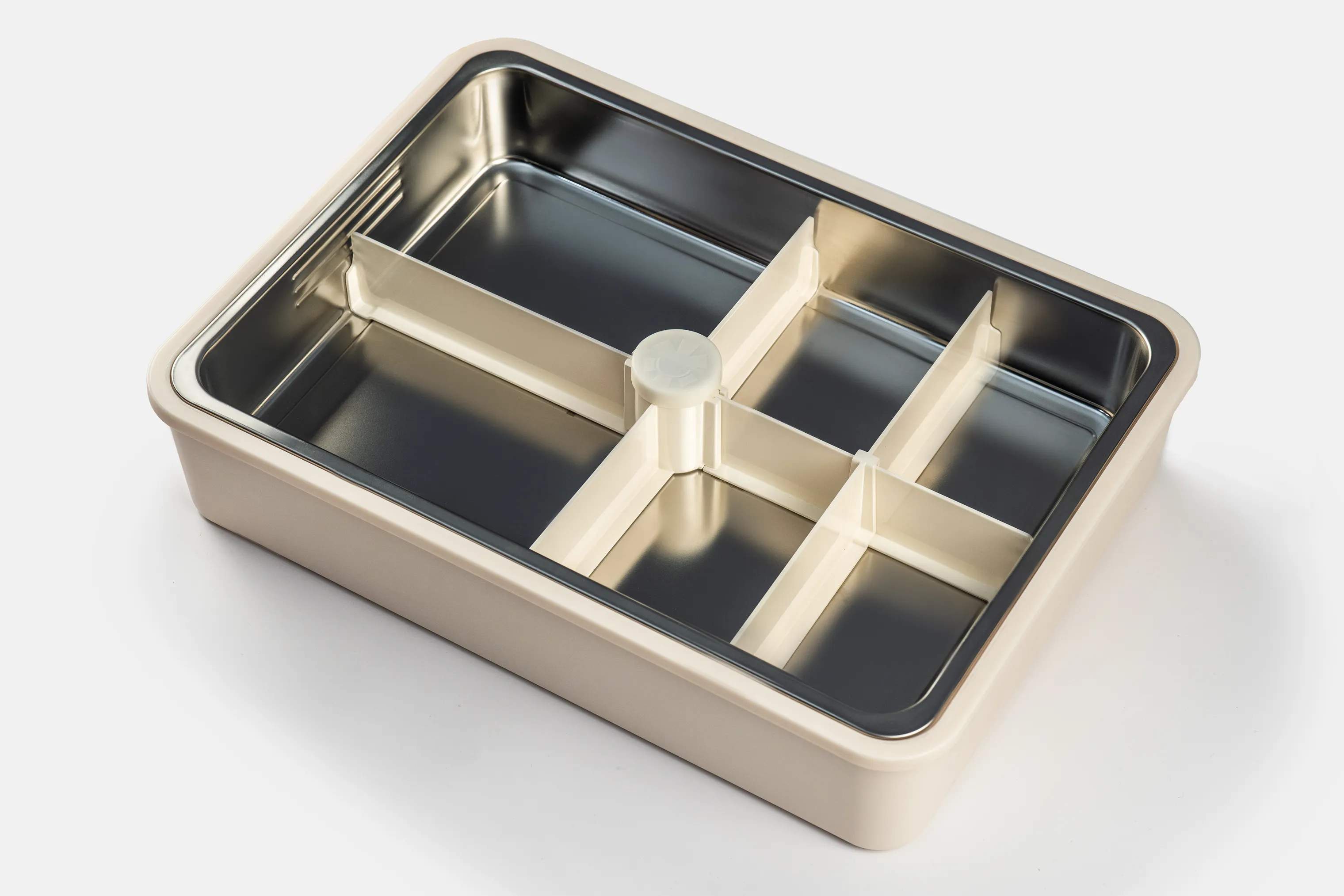 Platterbox Opbevaringsbokse Snack Box Tilbehørssæt - 21 dele i Creme, 6