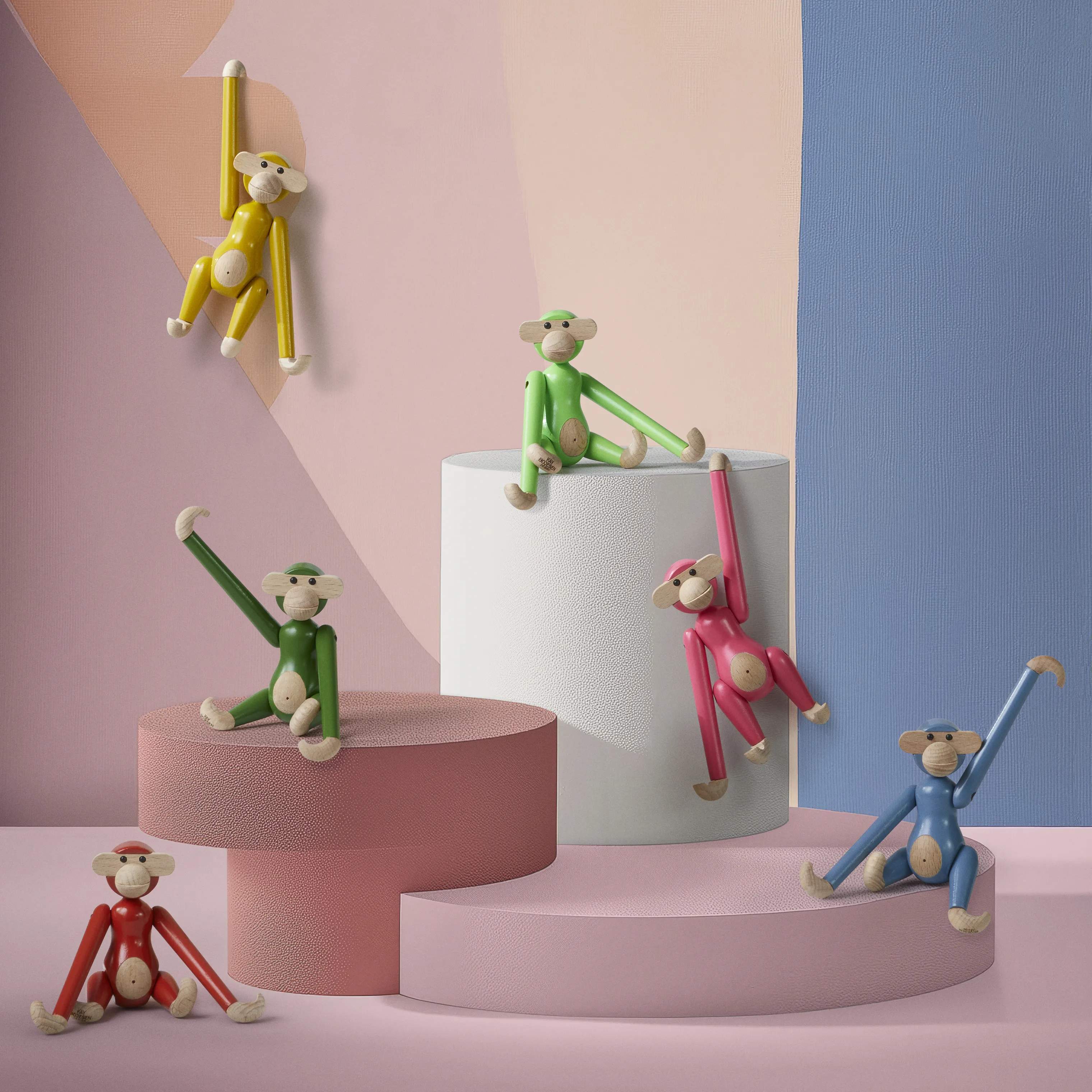 Kay Bojesen Dyrefigurer Monkey Abe - Mini i Vintage rød, 3