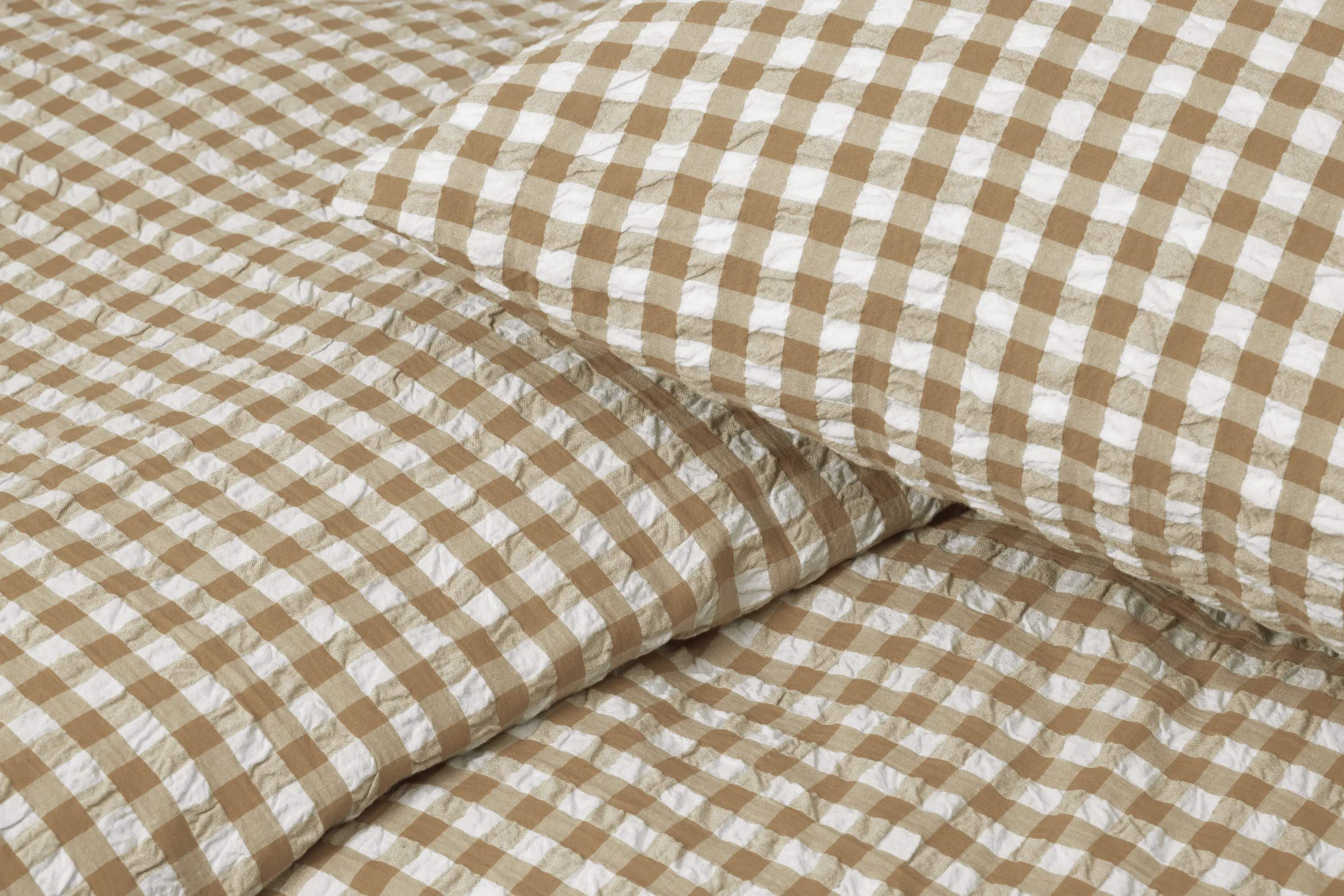 Juna Sengetøj Bæk&Bølge Sengetøj i Karamel/Off-White, B140 x L200 cm, 2