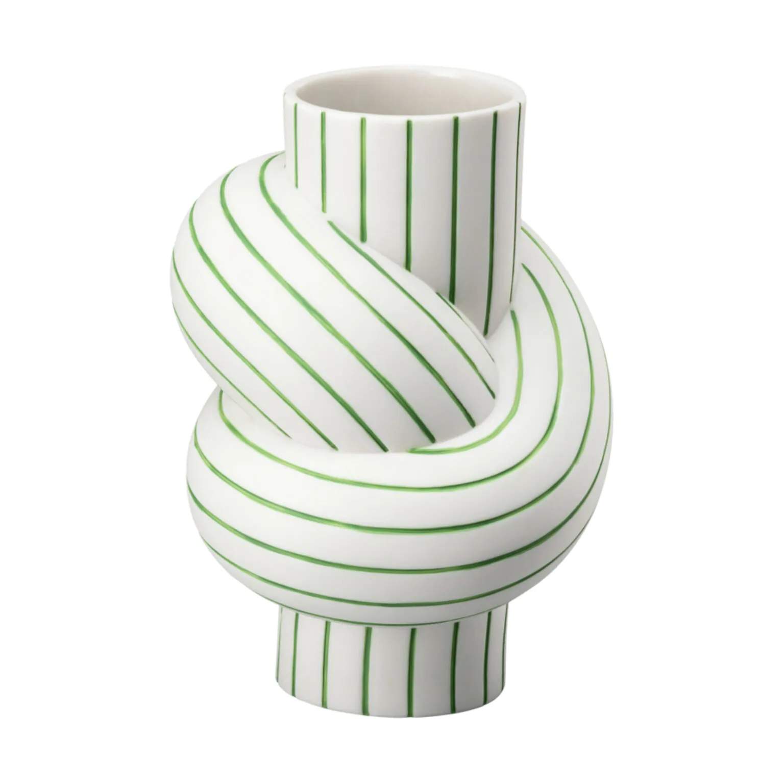 Node Stripes Vase, stripes grøn, large