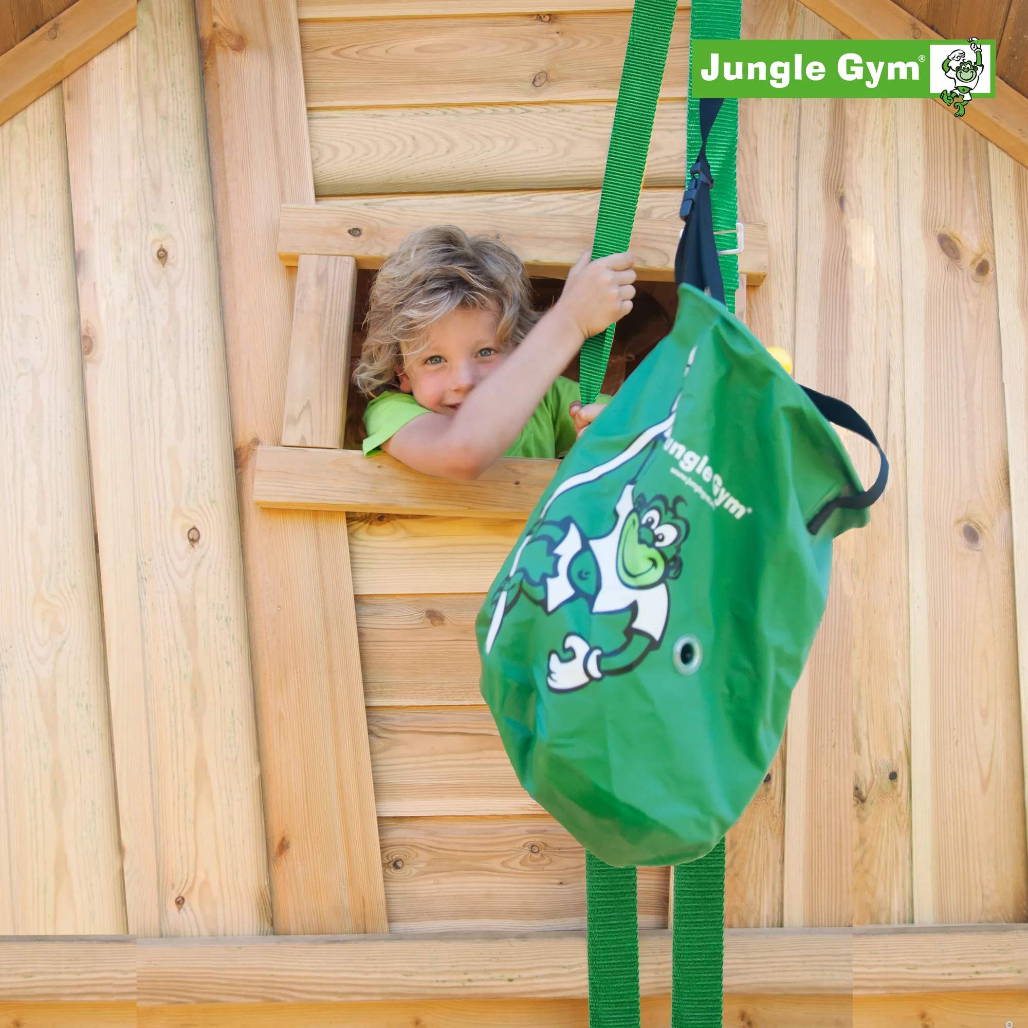 Jungle Gym Legetårne Taske m. hejseværk i Grøn, 3