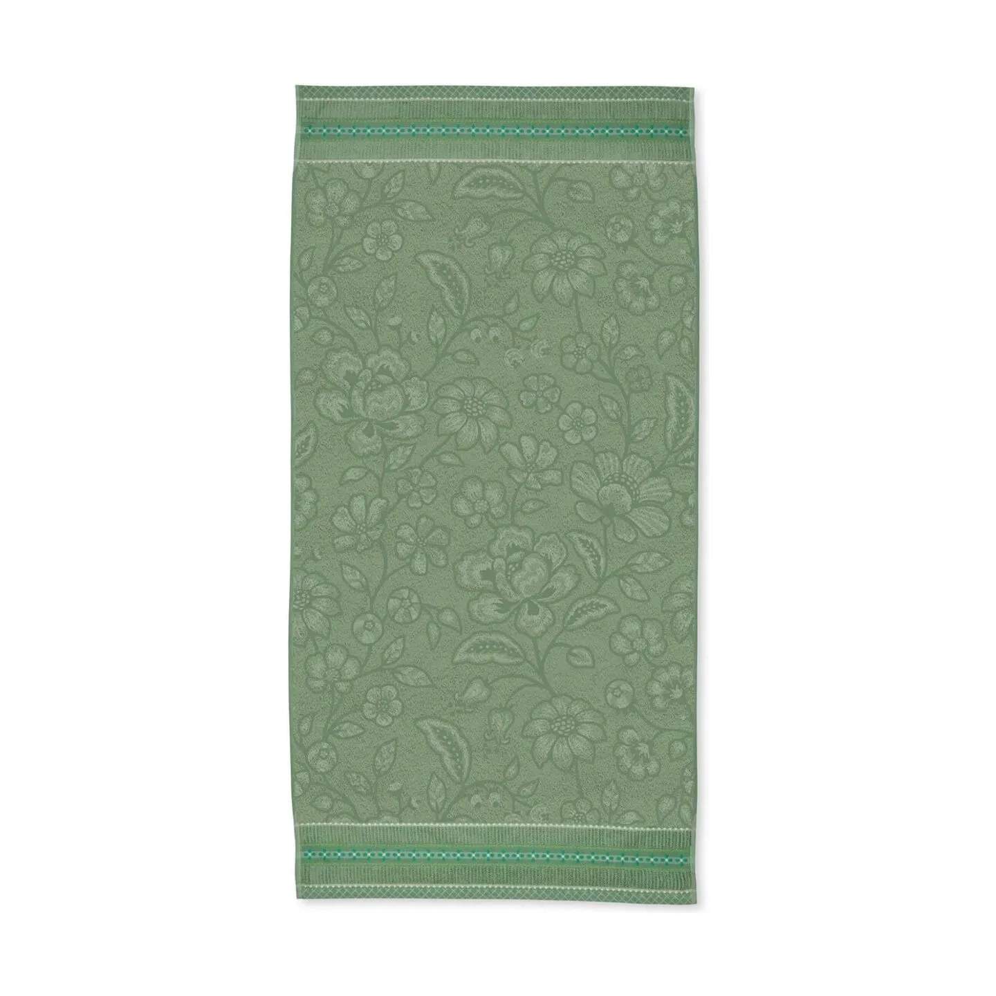 PIP Studio Håndklæder Jasmin Jacquard Håndklæde i Grøn, B7 x L140 cm, 1