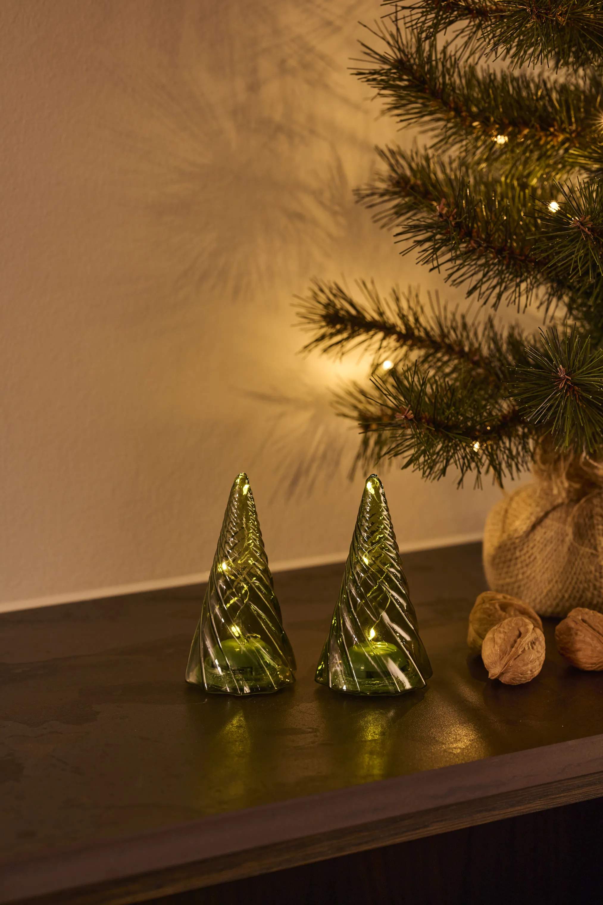 Sirius LED-lys Vilma LED Juletræ - 2 stk. i Grøn, 11 cm, 2