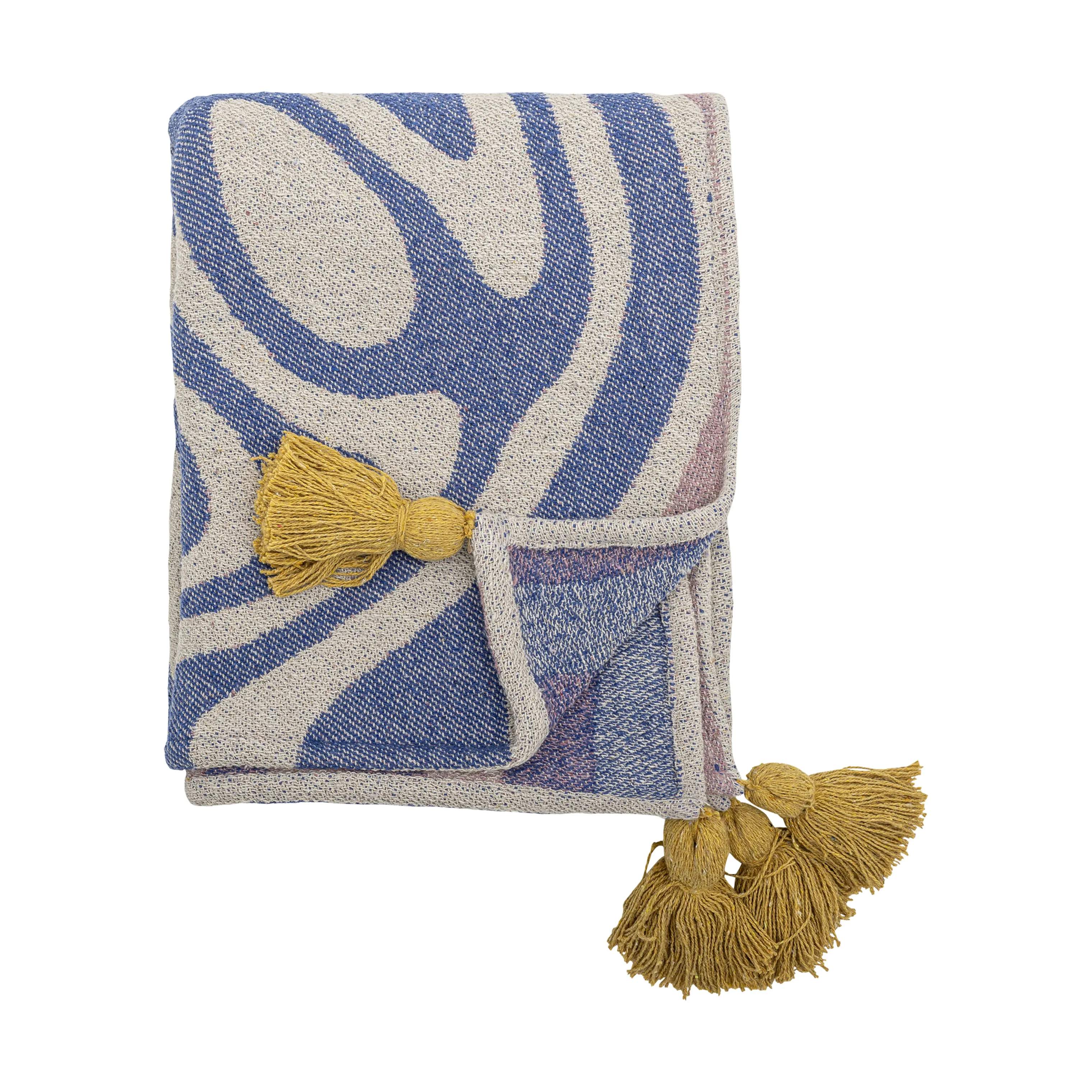 Bloomingville Plaider Arlie Plaid i Blå, 1