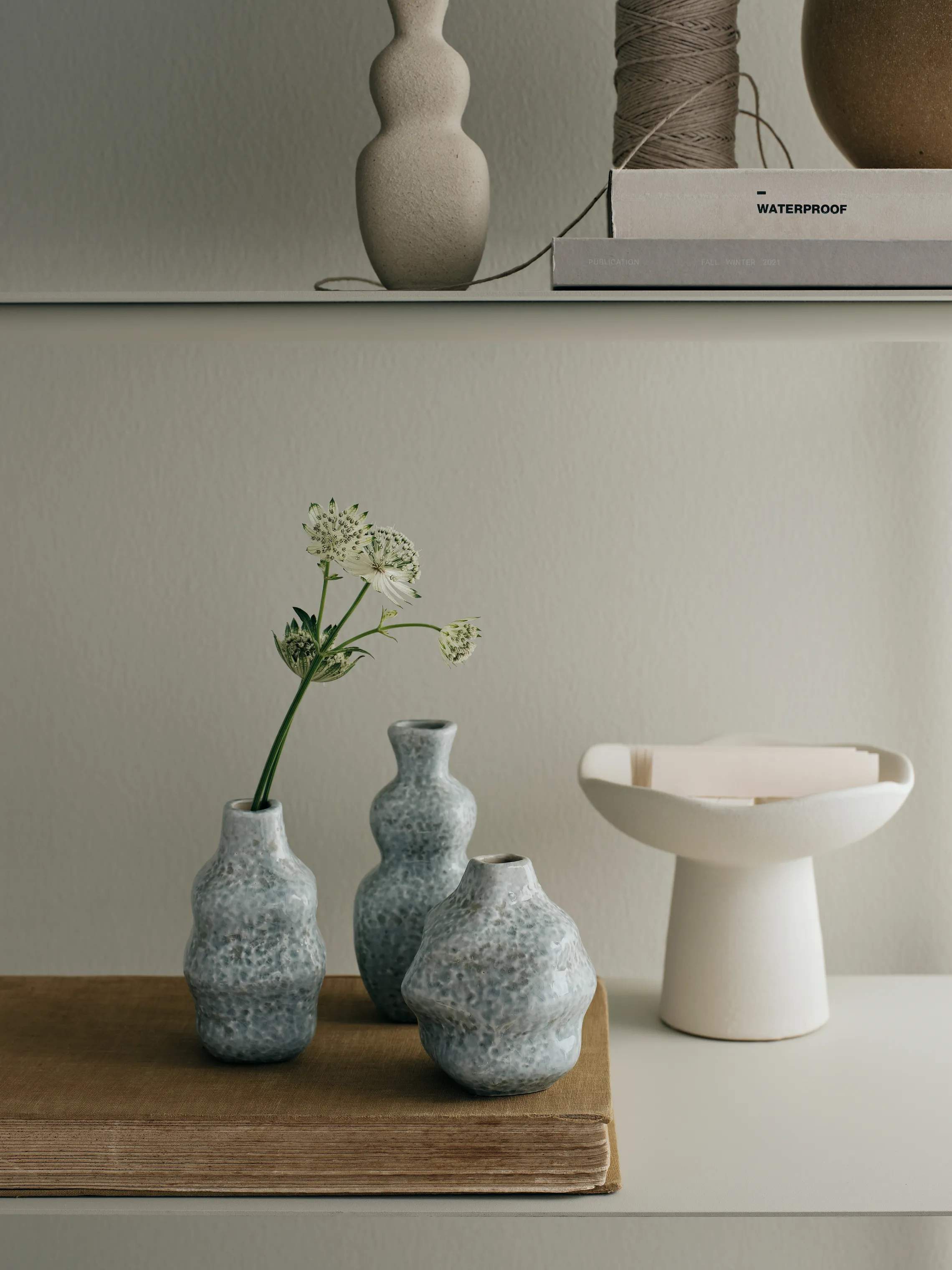 Broste Copenhagen Bloklysestage Momo Lysestage i Hvid , 12 cm, 3