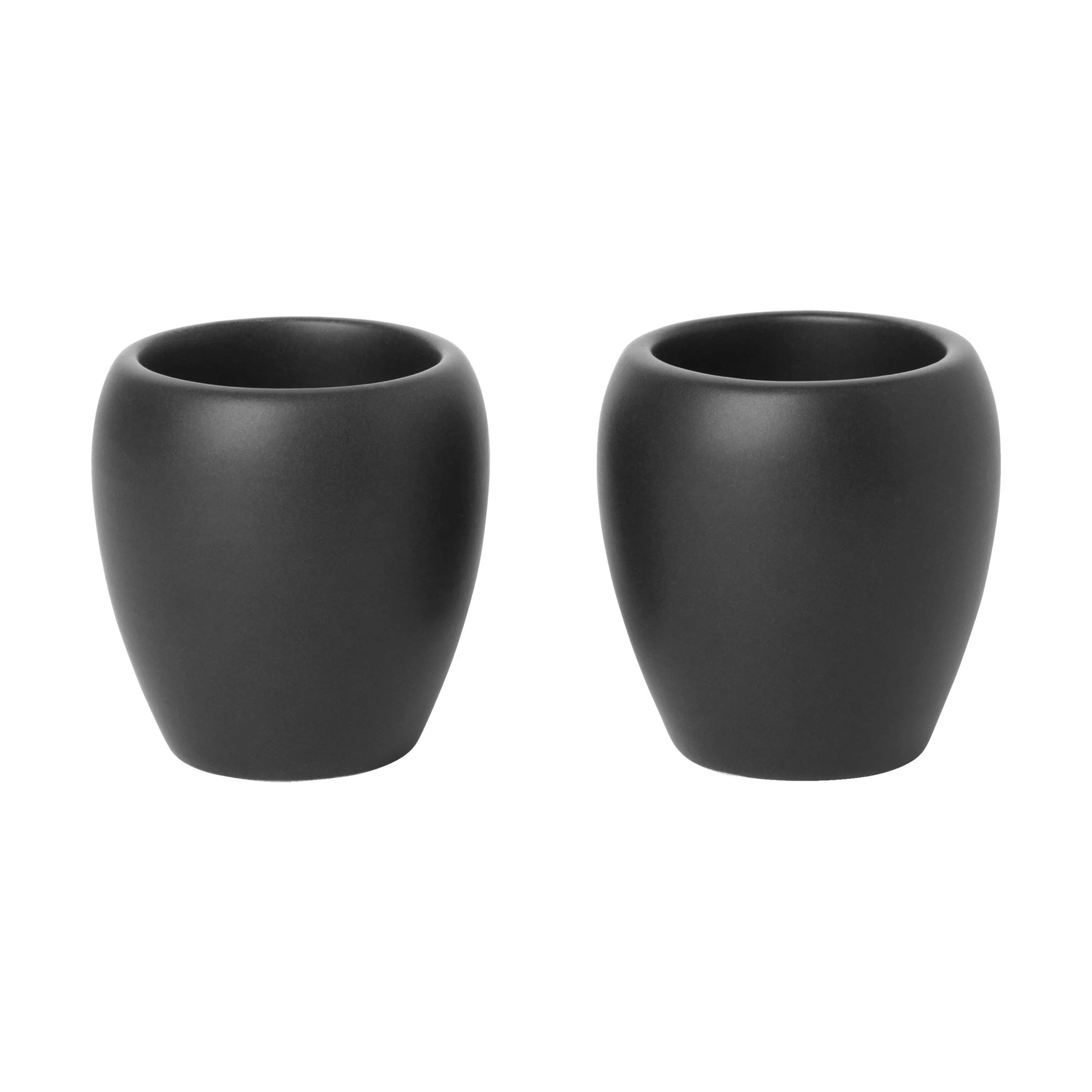 Knabstrup Keramik - Fyrfadsstage - H cm Keramik - Mat sort | Imerco