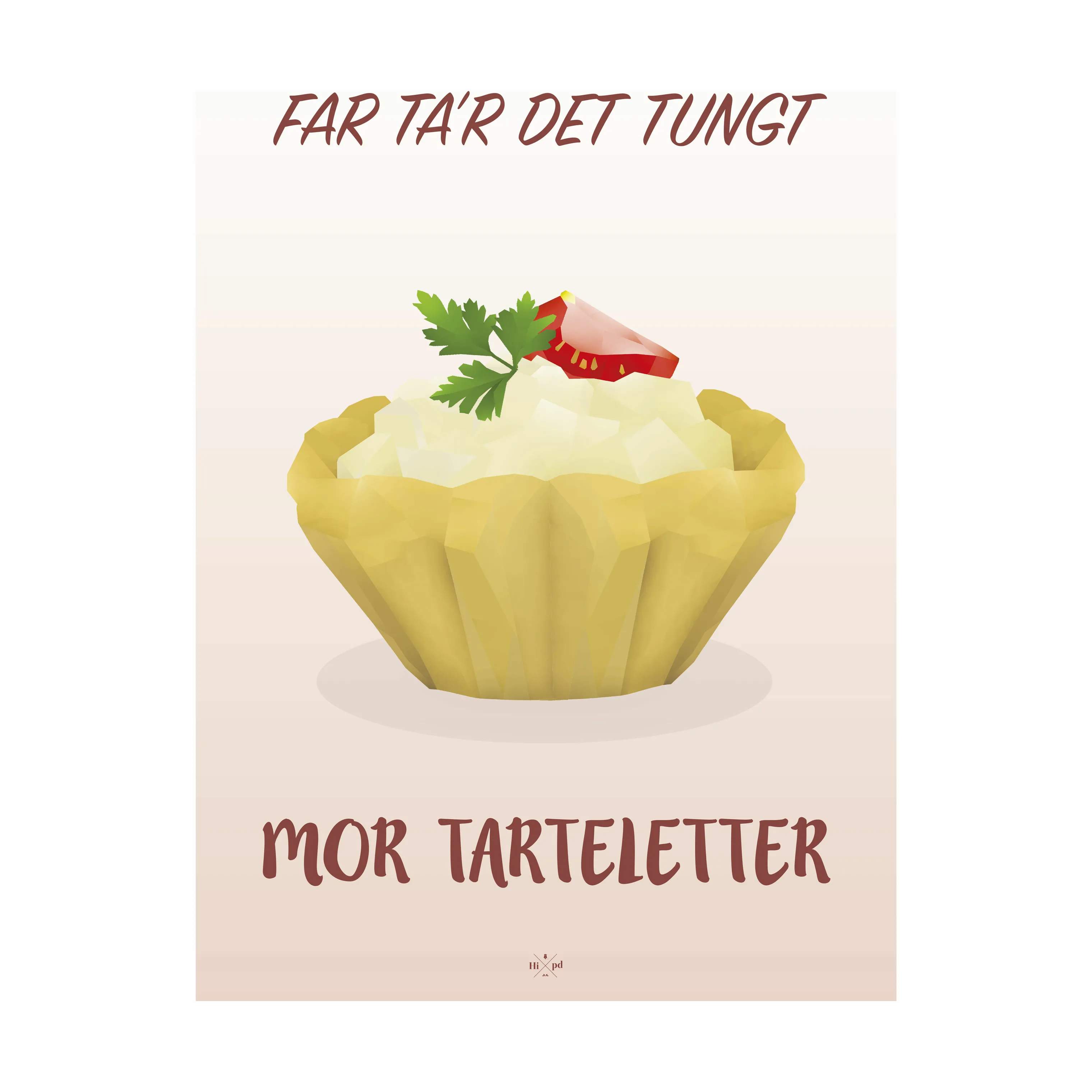 Plakat Mor Tarteletter, lyserød, large