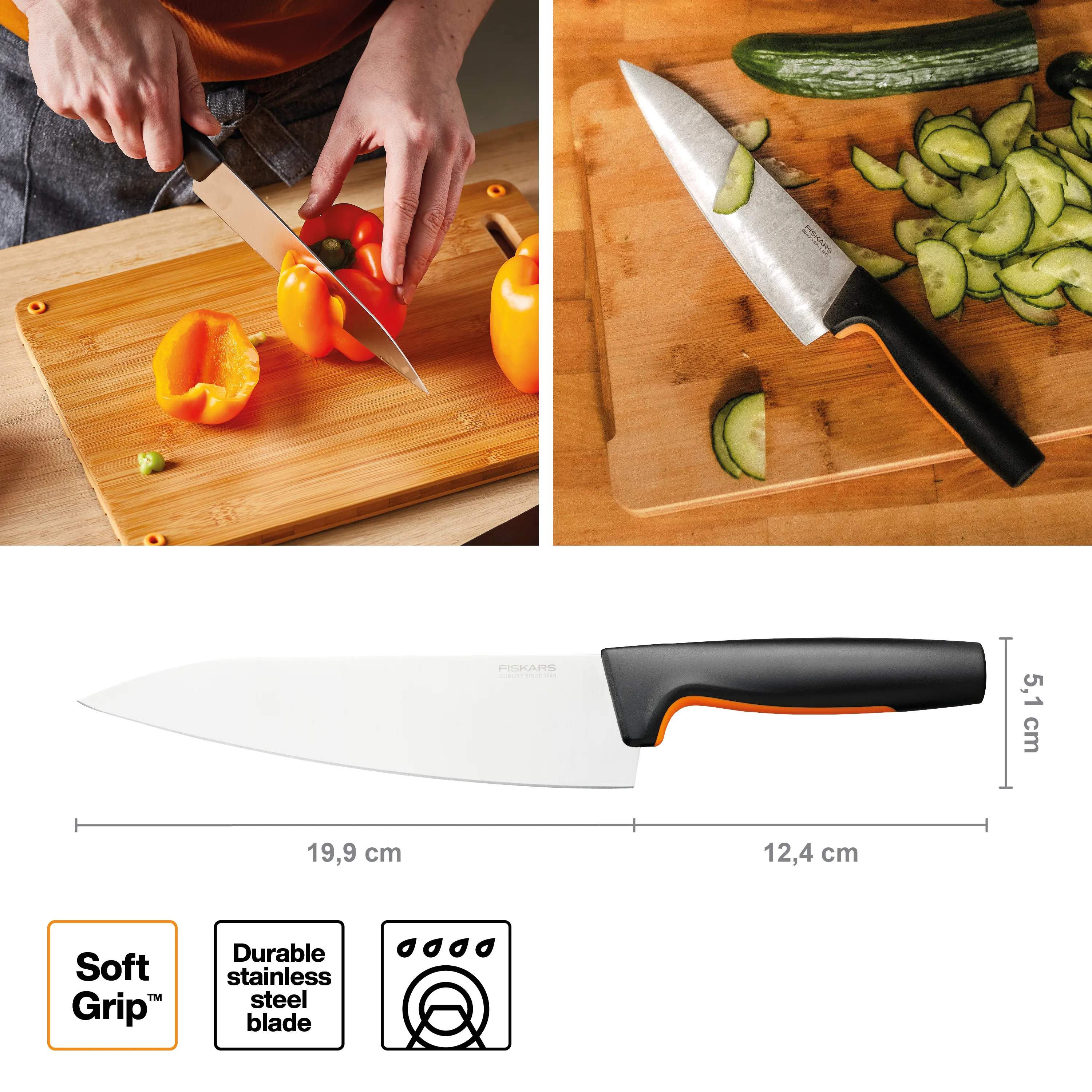 Fiskars Kokkeknive Functional Form Kokkekniv i 41 cm, 2