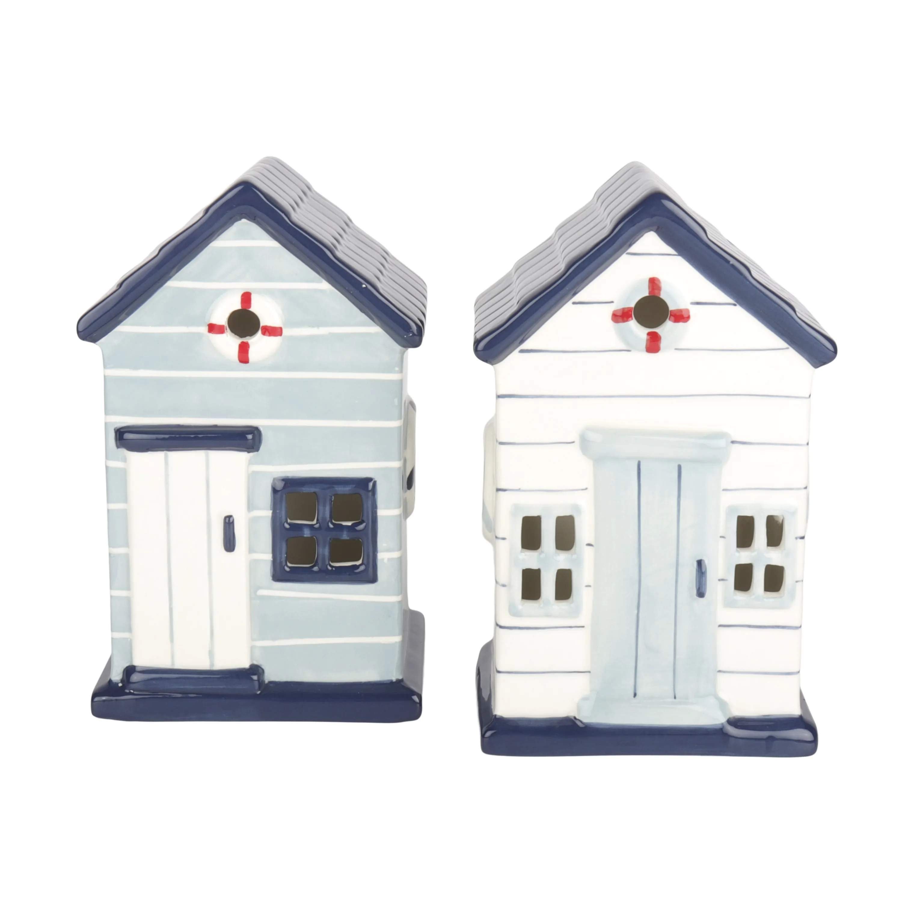 CASA Living Øvrigt interiør Strandhus i Hvid/mørkeblå/lyseblå, 20 cm, 2