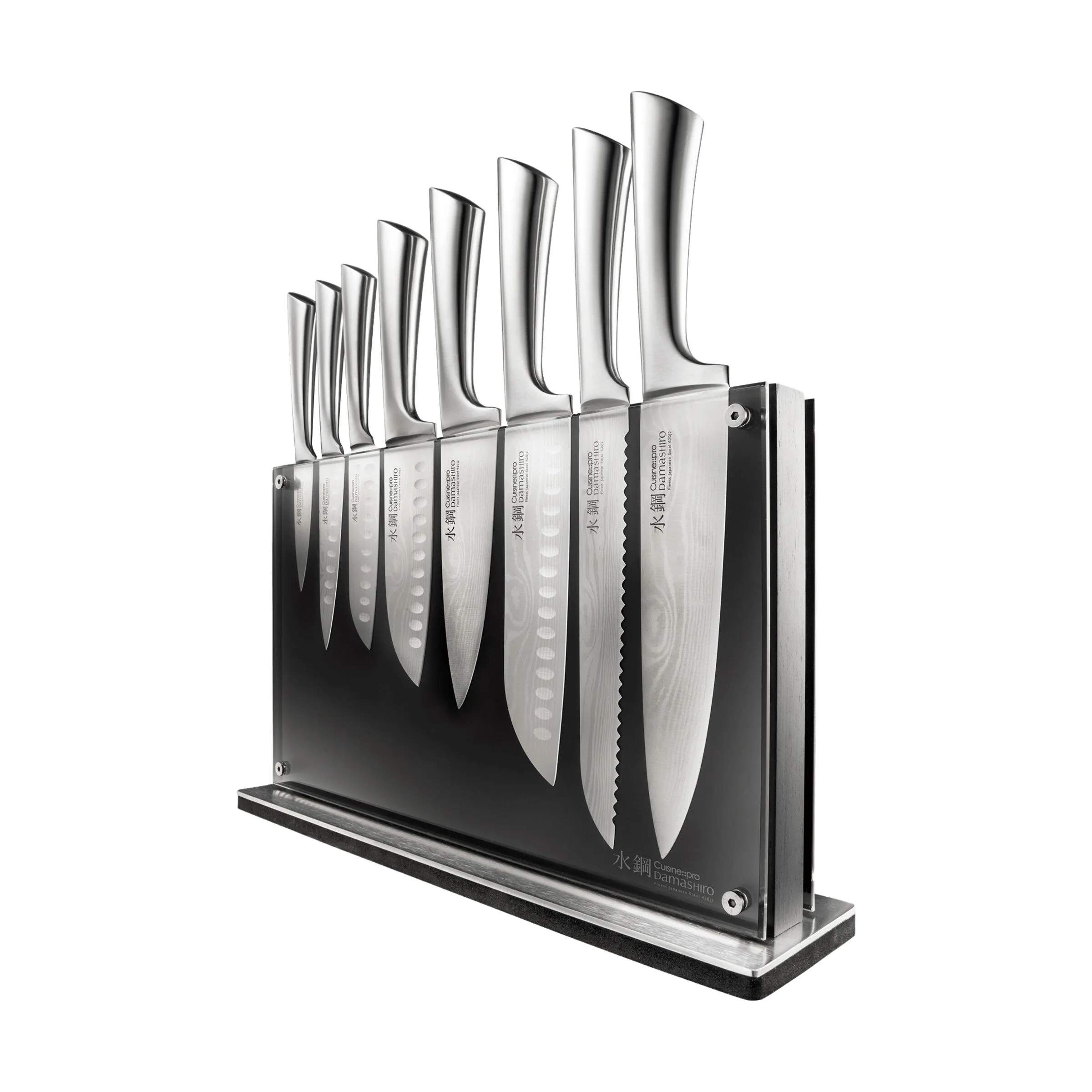 THE CUSTOM CHEF™ Knivblokke med knive Cuisine::pro®
Damashiro® Damashiro® Nami Knivblok - 9 dele i Sort/klar, 6