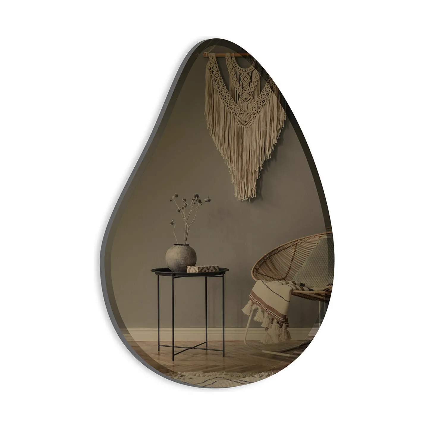 Asymmetrisk Spejl, bronze, large
