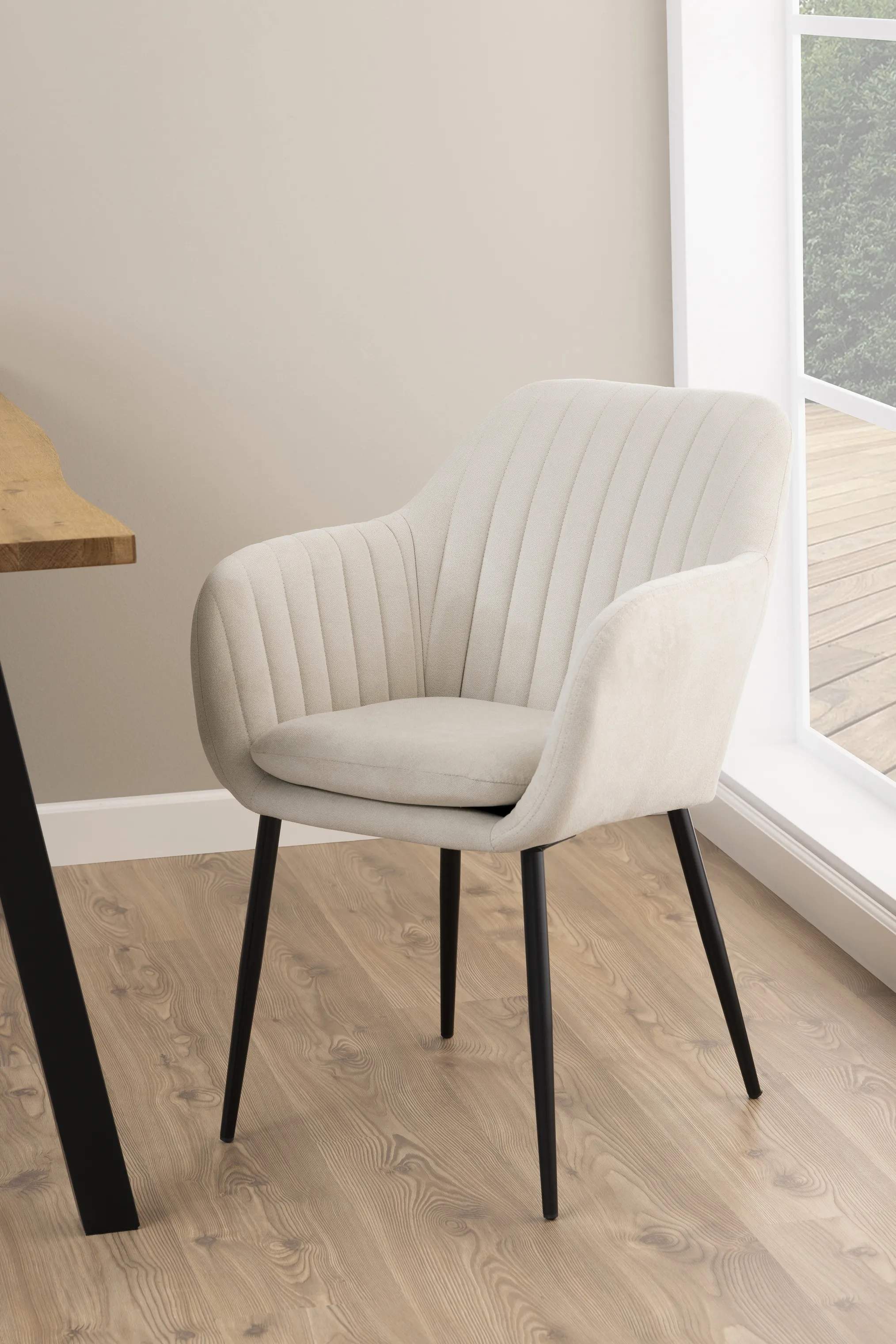 CASA Living Spisebordsstole Emilia Spisebordsstol i sand/sort, 2
