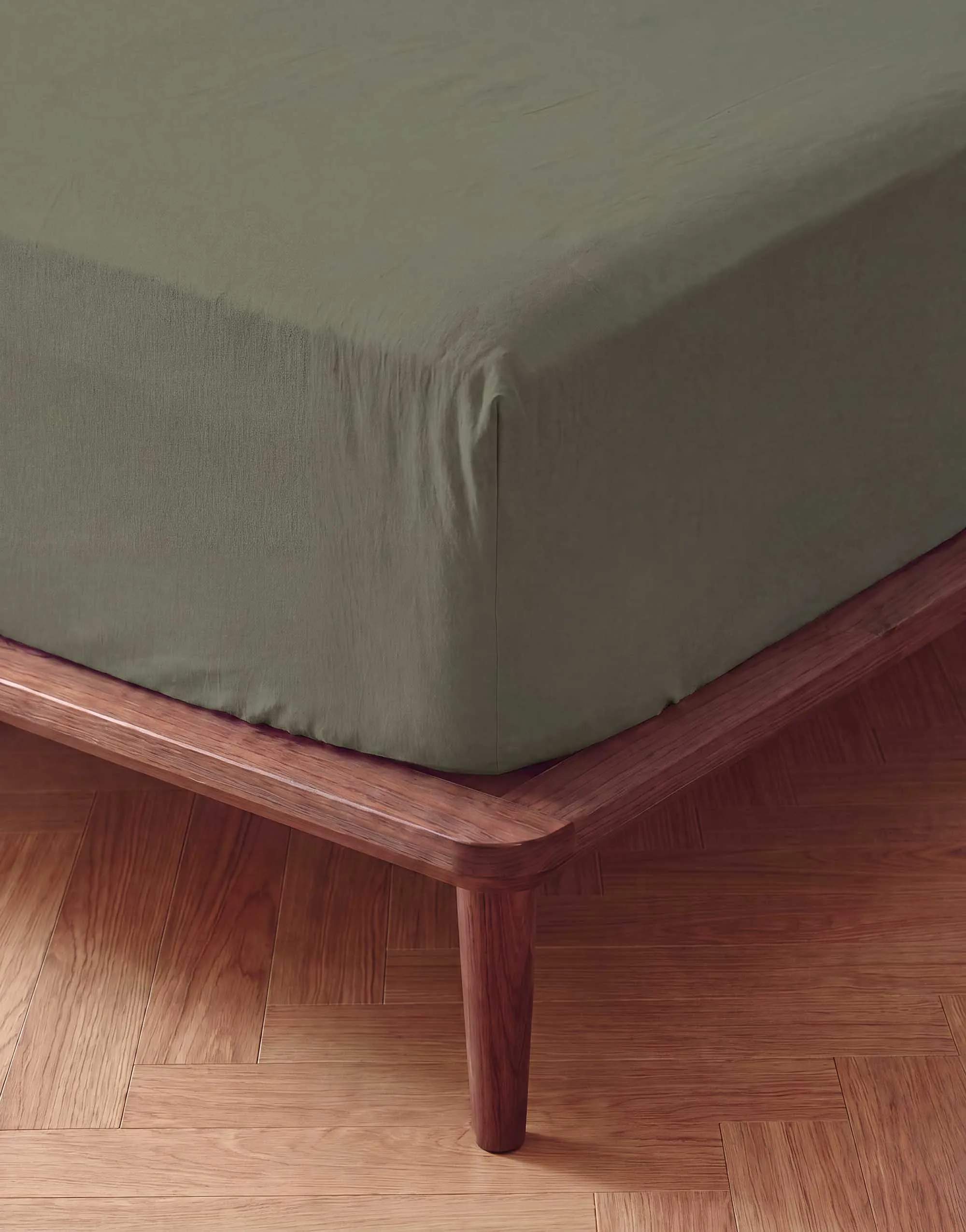 Essenza Lagner Fine Organic Jersey Boxlagen i Moss, B200 x L220 cm, 4