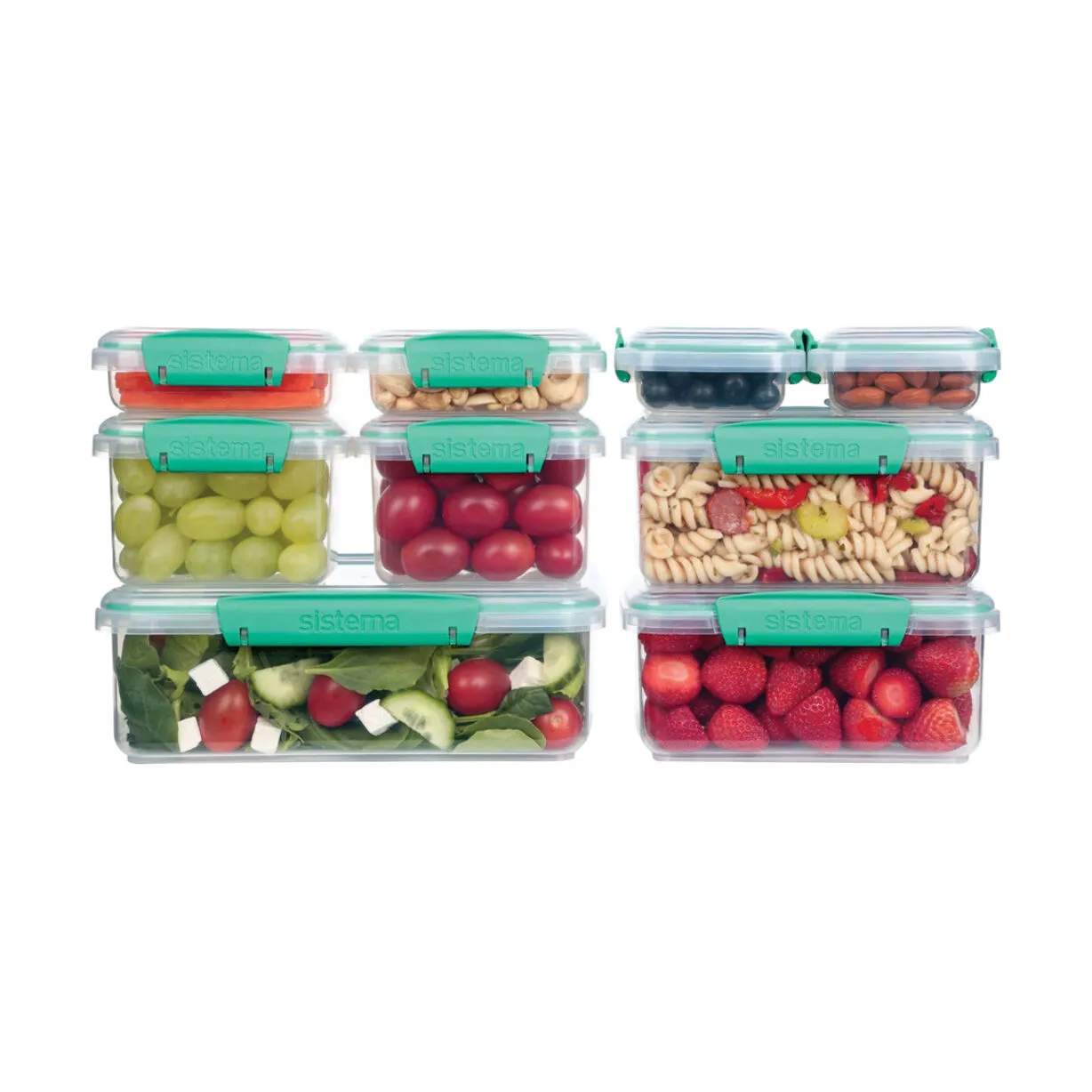 Sistema Opbevaringsbokse Klip It Opbevaringssæt - 9 dele i 9 stk., 1